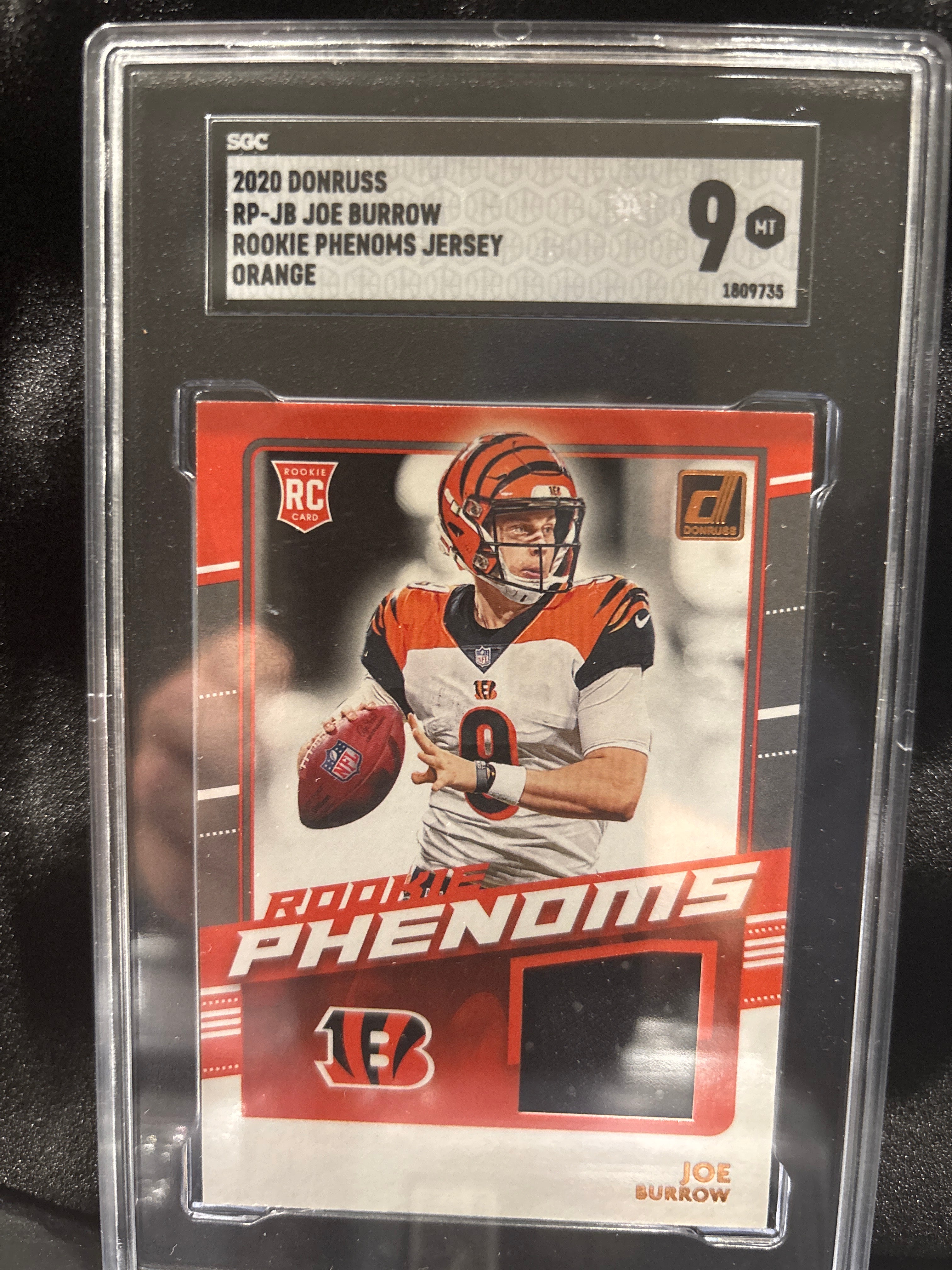 2020 Donruss Joe Burrow Rookie Phenoms Jersey Orange #RP-JB