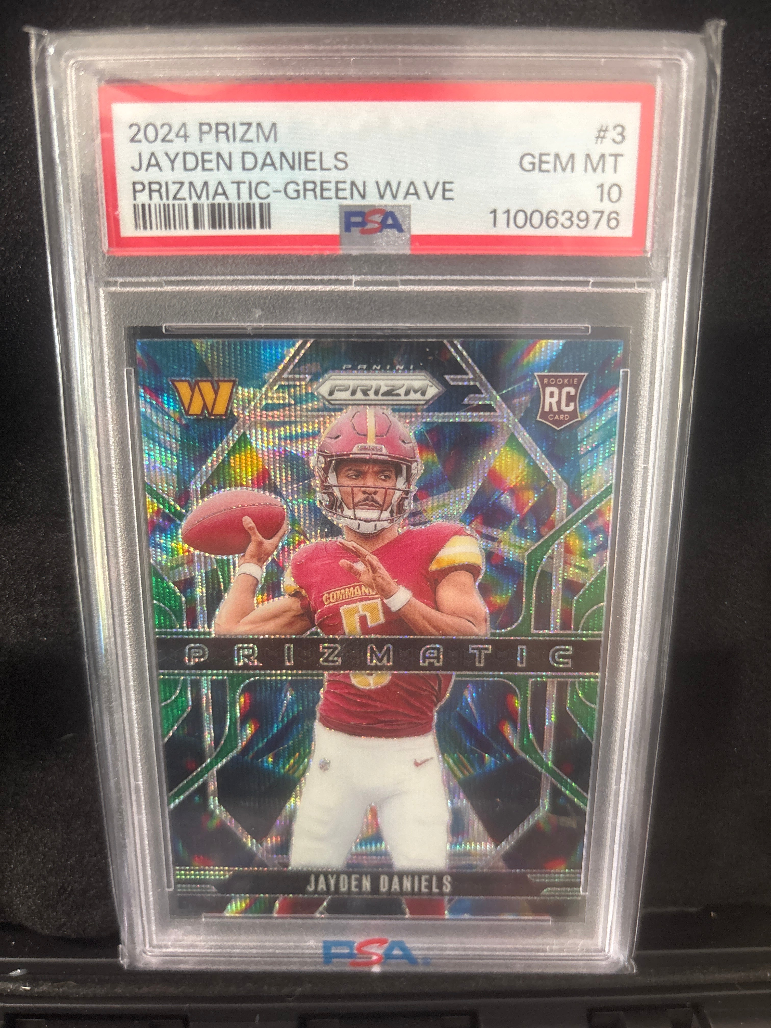 2024 Prizm Jayden Daniels Prizmatic-Green Wave #3