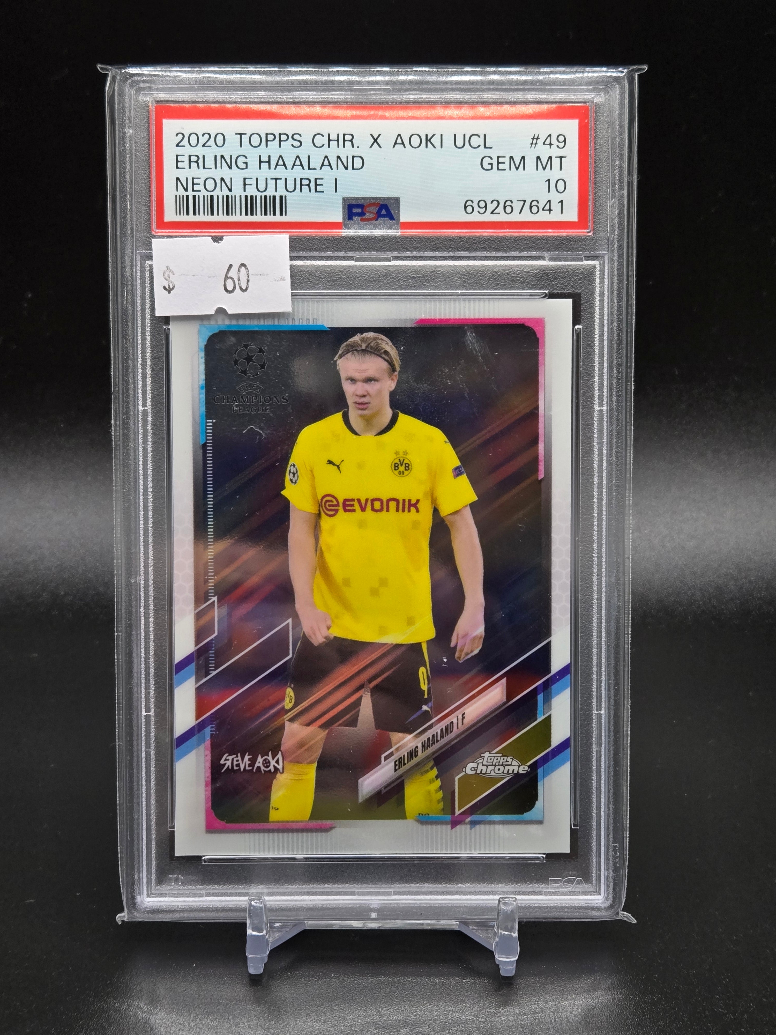 2020 Topps CHR. X AOKI UCL Erling Haaland Neon Future I