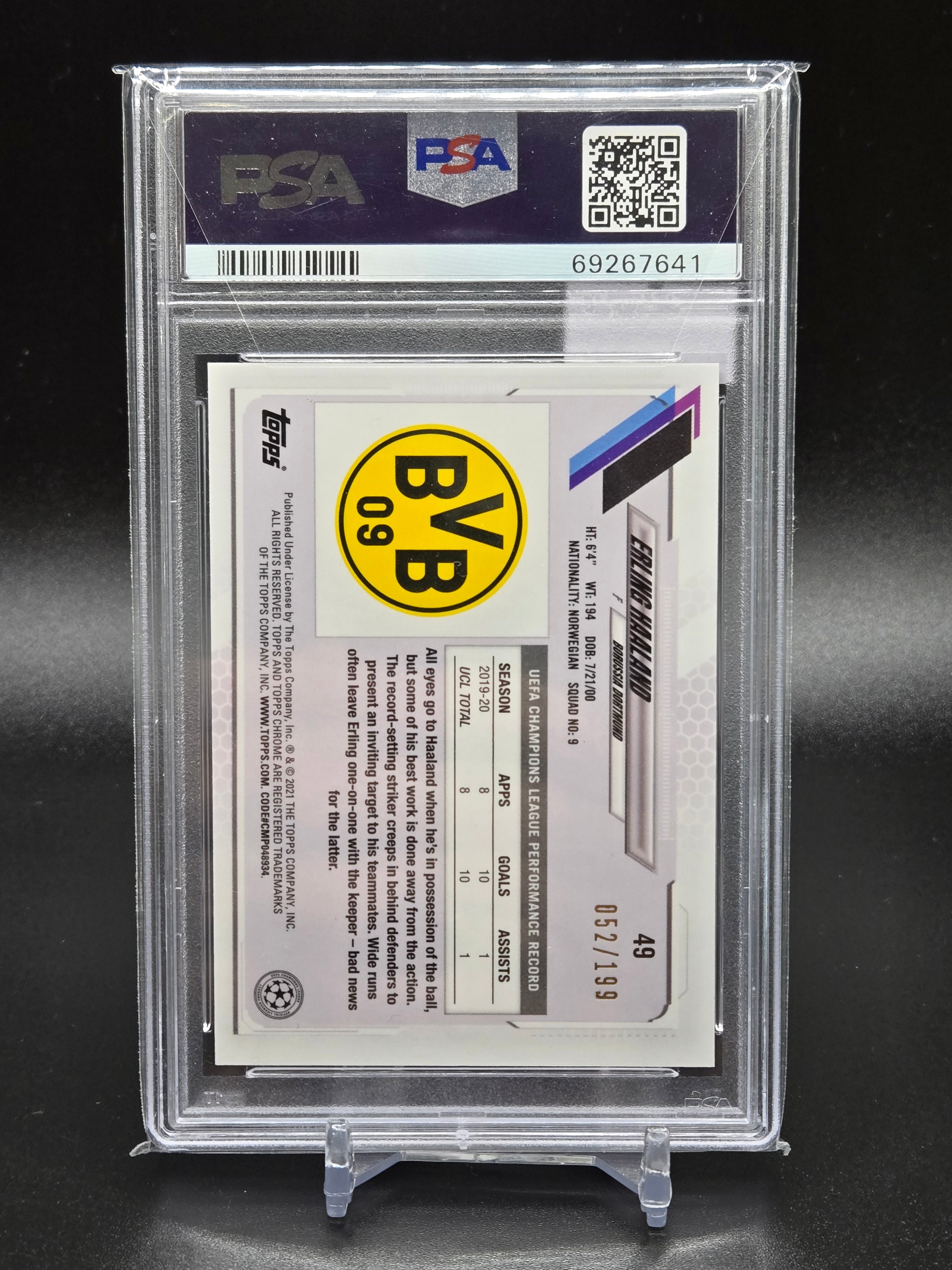 2020 Topps CHR. X AOKI UCL Erling Haaland Neon Future I