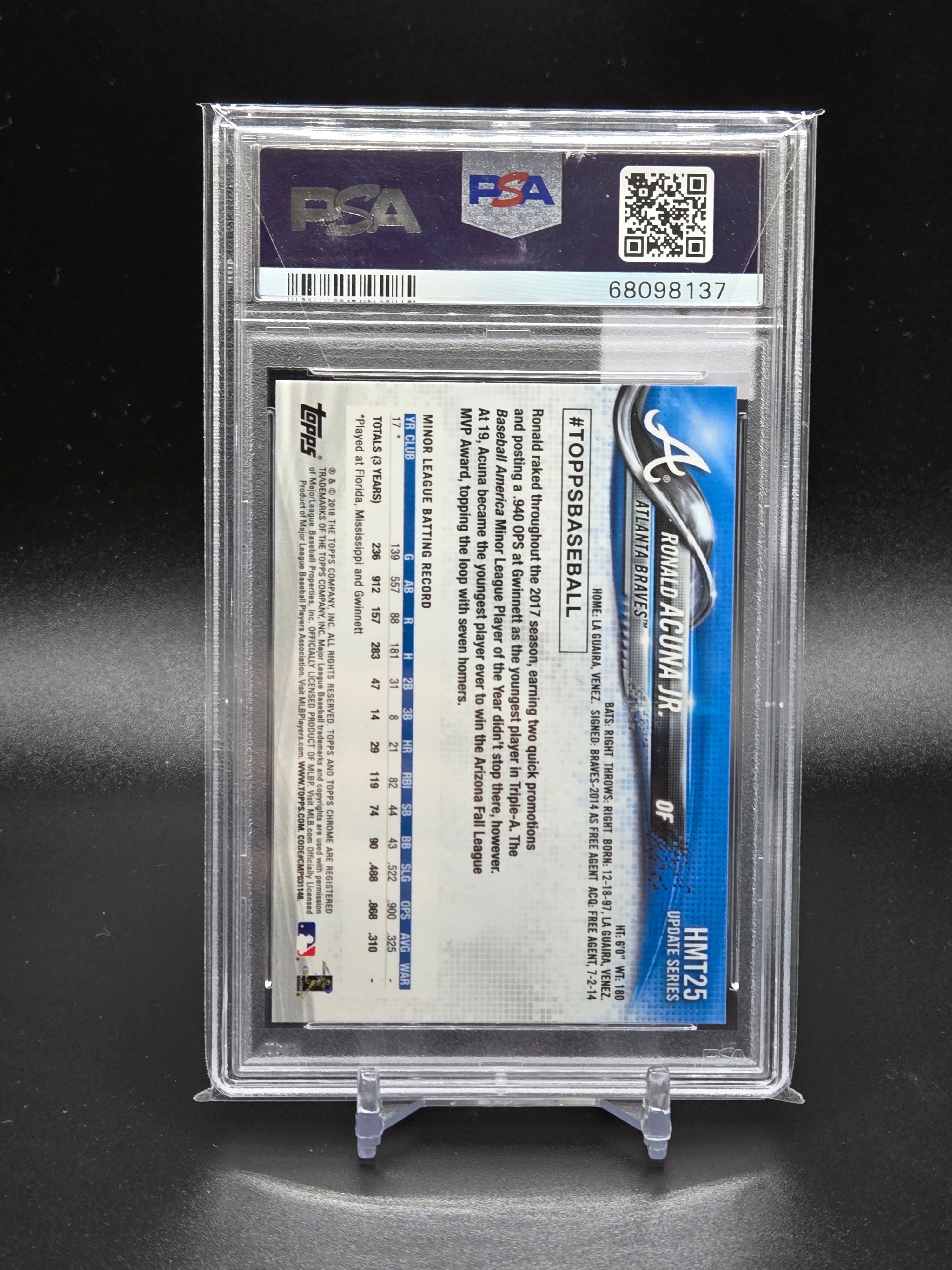 2018 Topps Chrome Ronald Acuna JR. Update