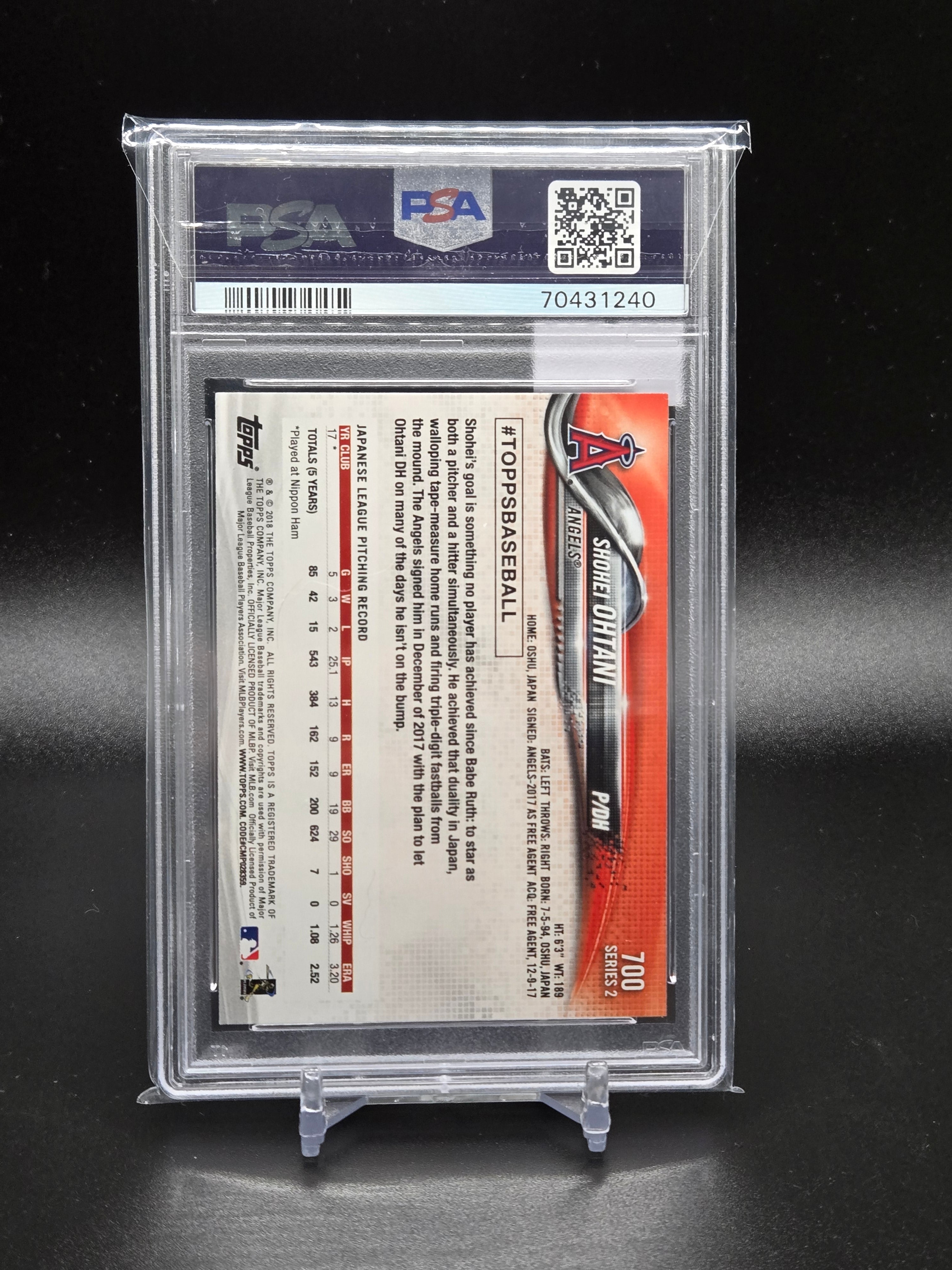 2018 Topps Shohei Ohtani Pitching