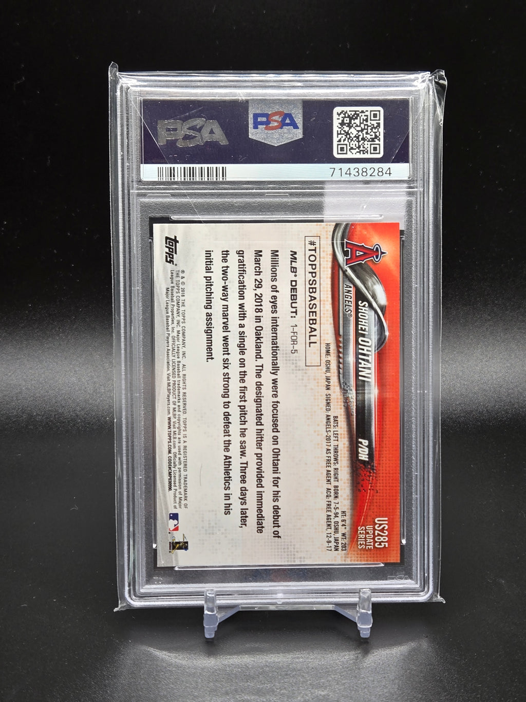 2018 Topps Update Shohei Ohtani