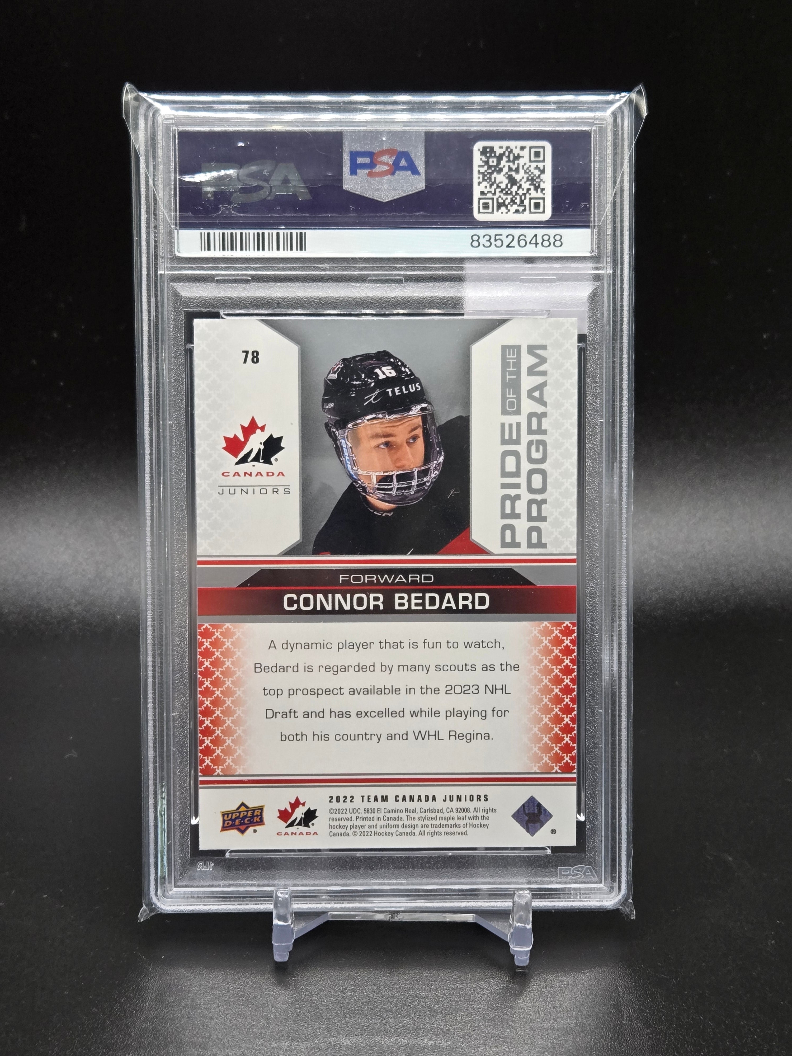 2022 Team Canada Juniors Connor Bedard Rose Gold