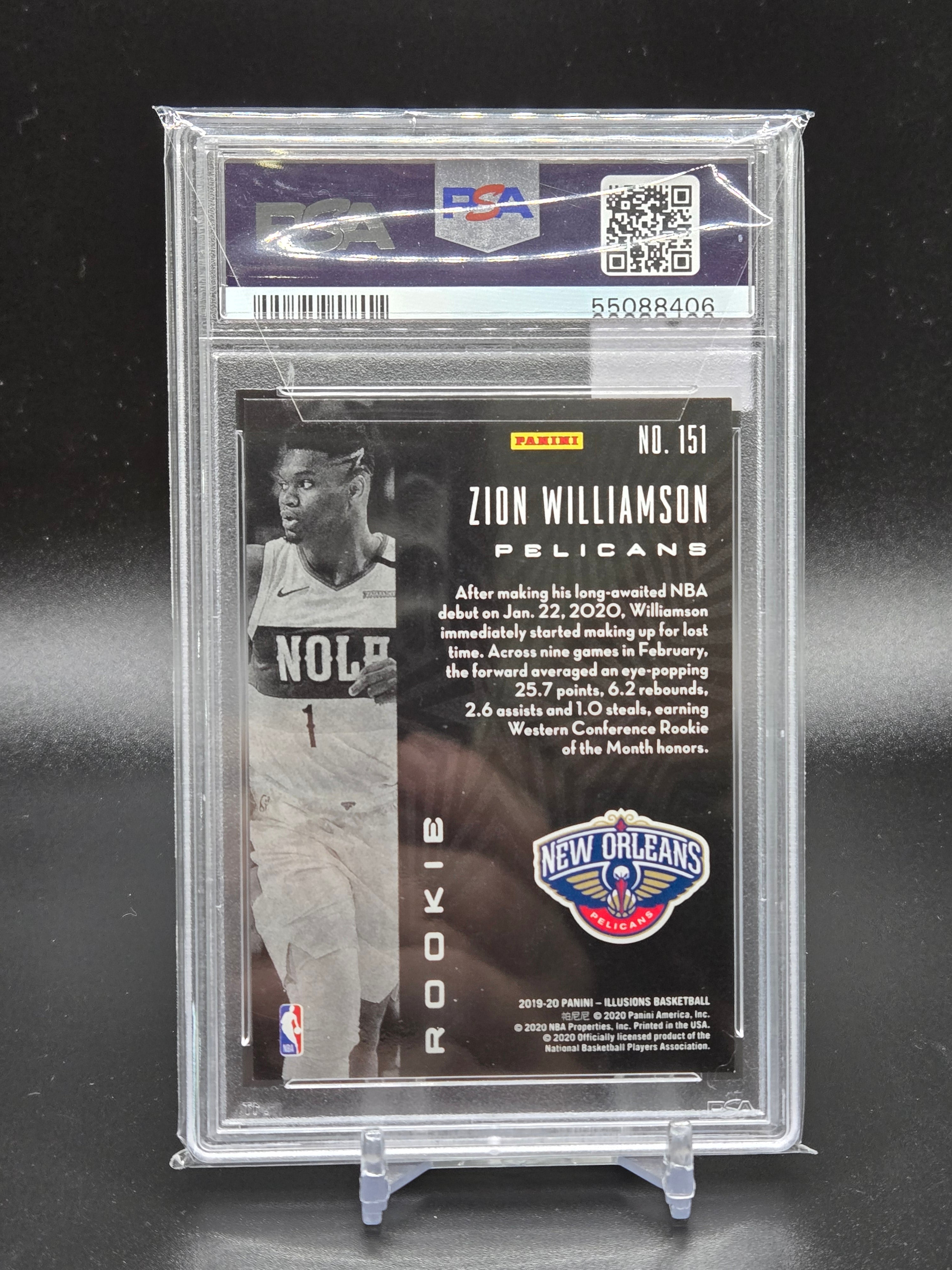 2019 Panini Illusions Zion Williamson Trophy Collection Yellow /149