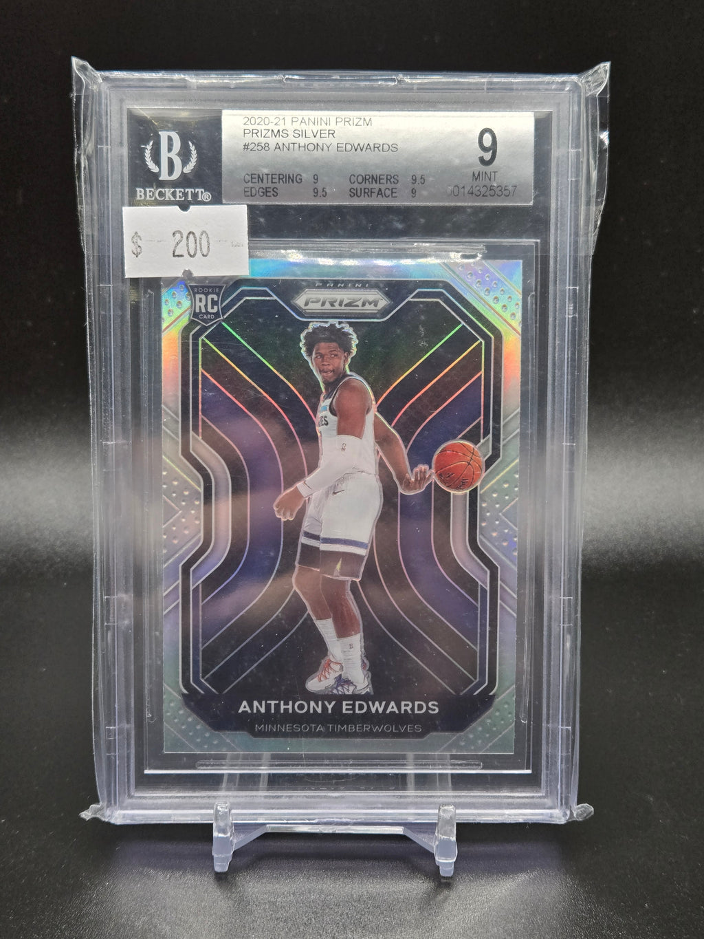 2020-21 Panini Prizm Prizms Silver #258 Anthony Edwards