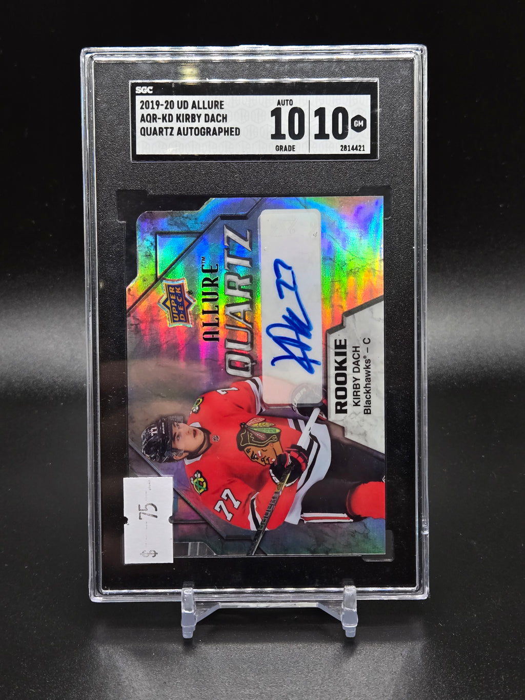 2019-20 UD Allure AQR-KD Kirby Dach Quartz Autographed