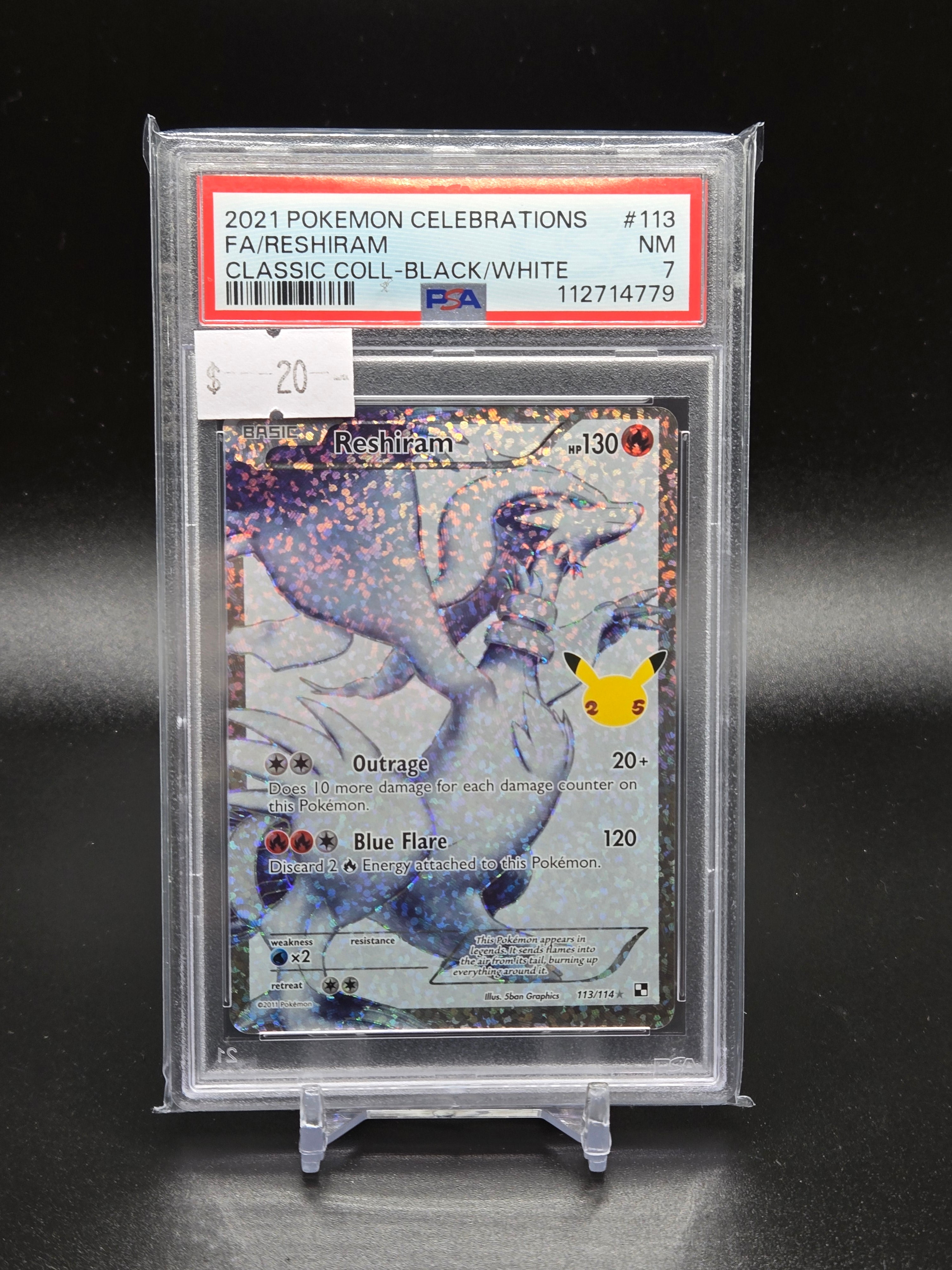 2021 Pokemon Celebrations FA/Reshiram Classic Coll-Black/White