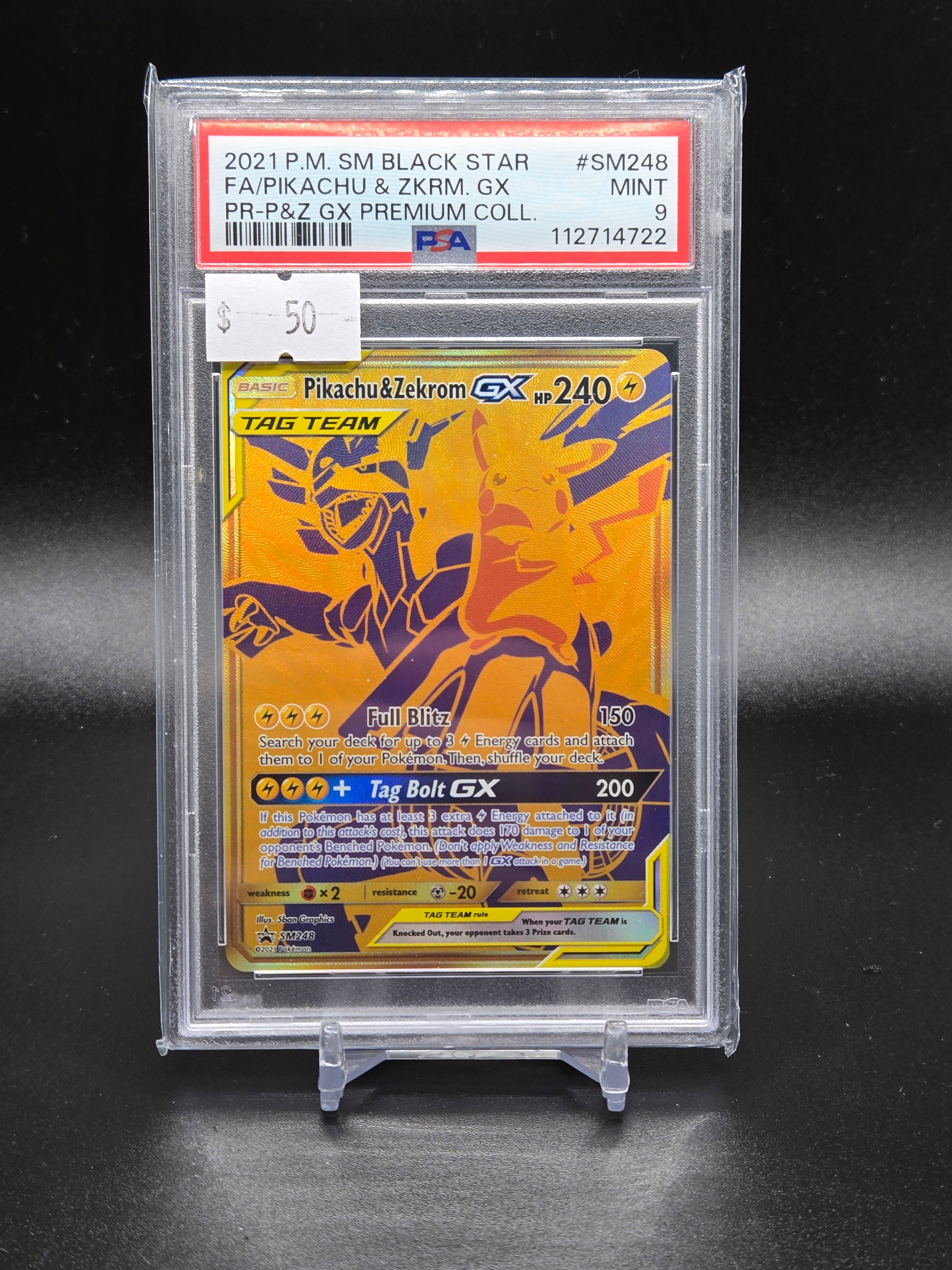 2021 P.M SM Black Star FA/Pikachu & ZKRM. GX PR-P&Z GX Premium Coll.