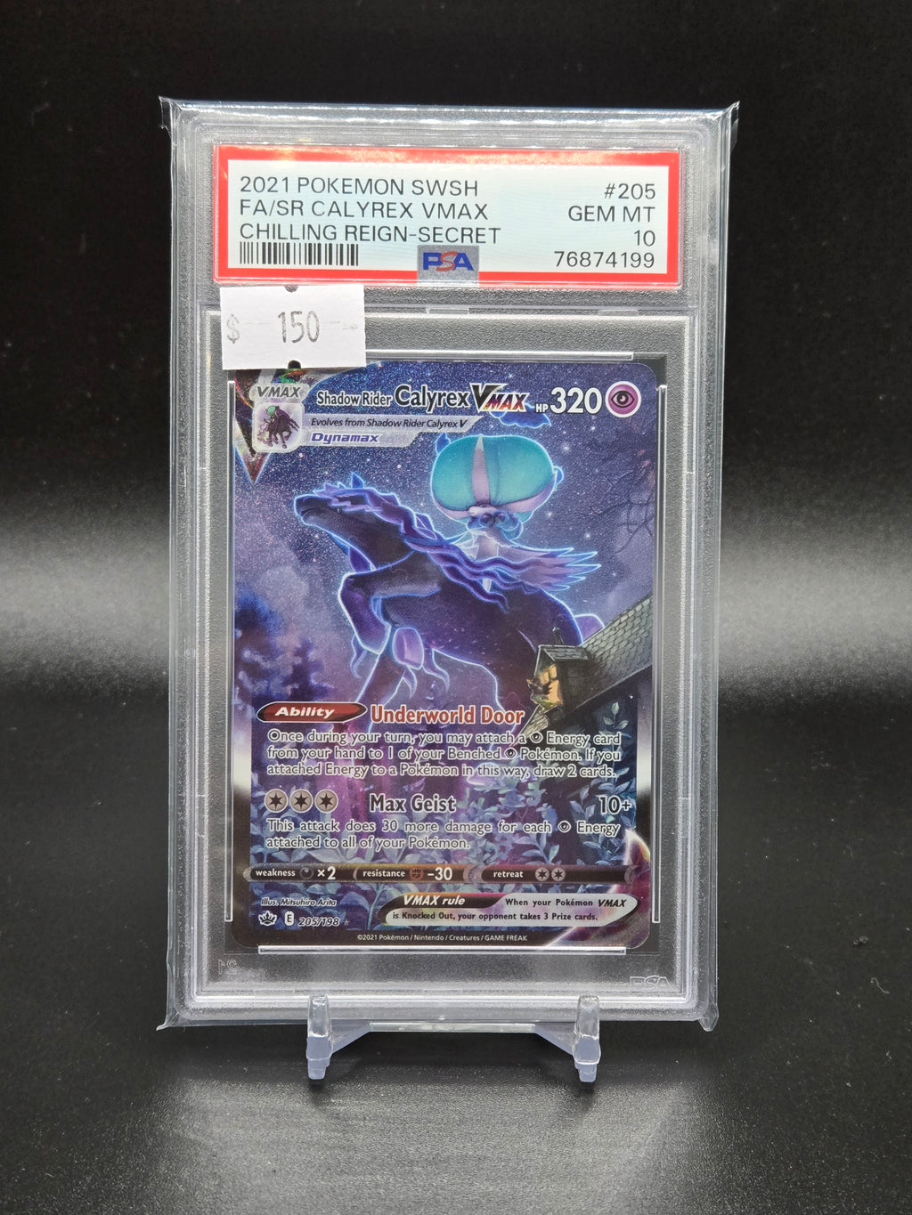 2021 Pokemon SWSH FA/SR Calyrex VMAX Chilling Reing-Secret