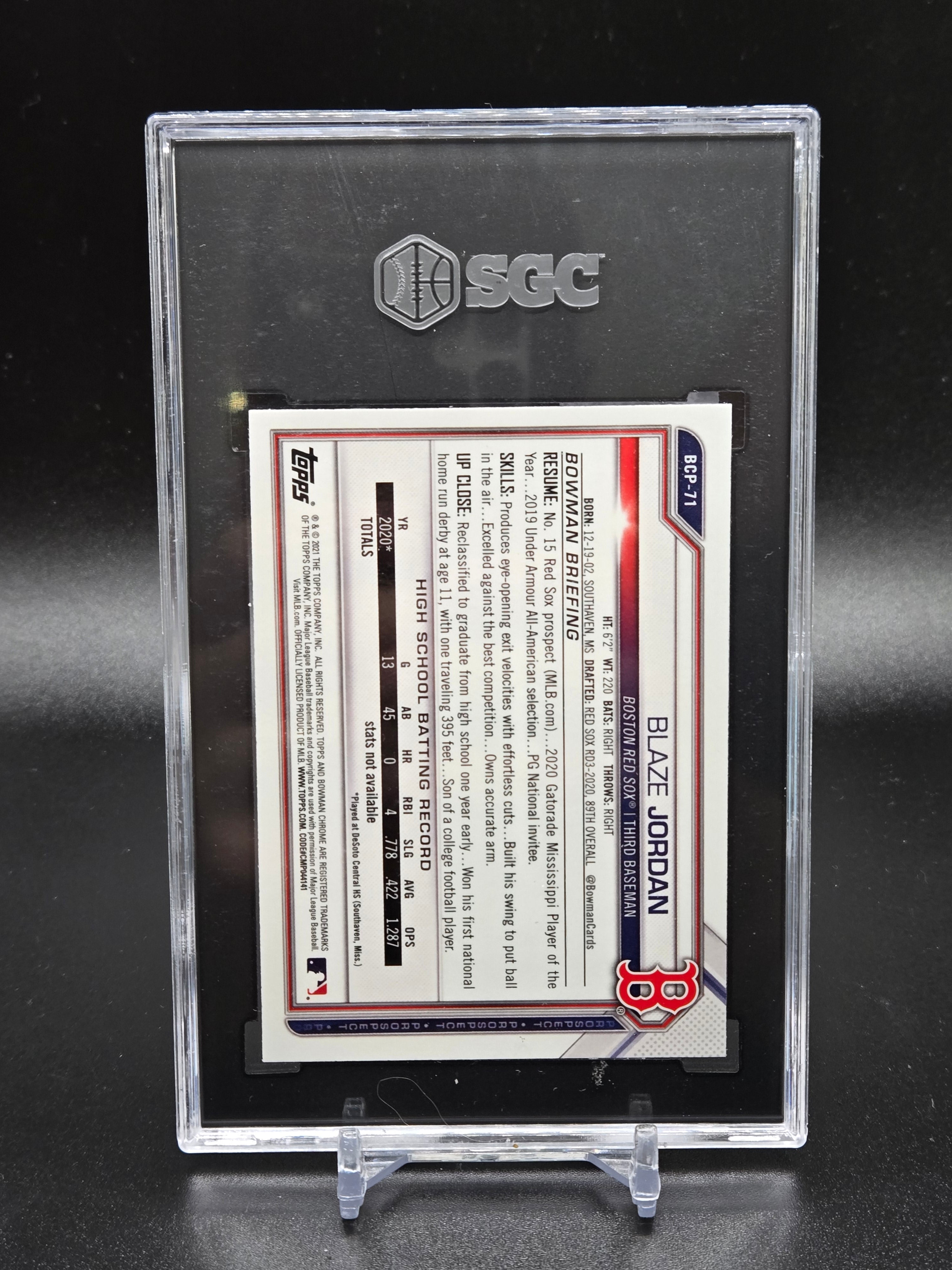 2021 Bowman Chrome PROS. BCP-71 Blaze Jordan