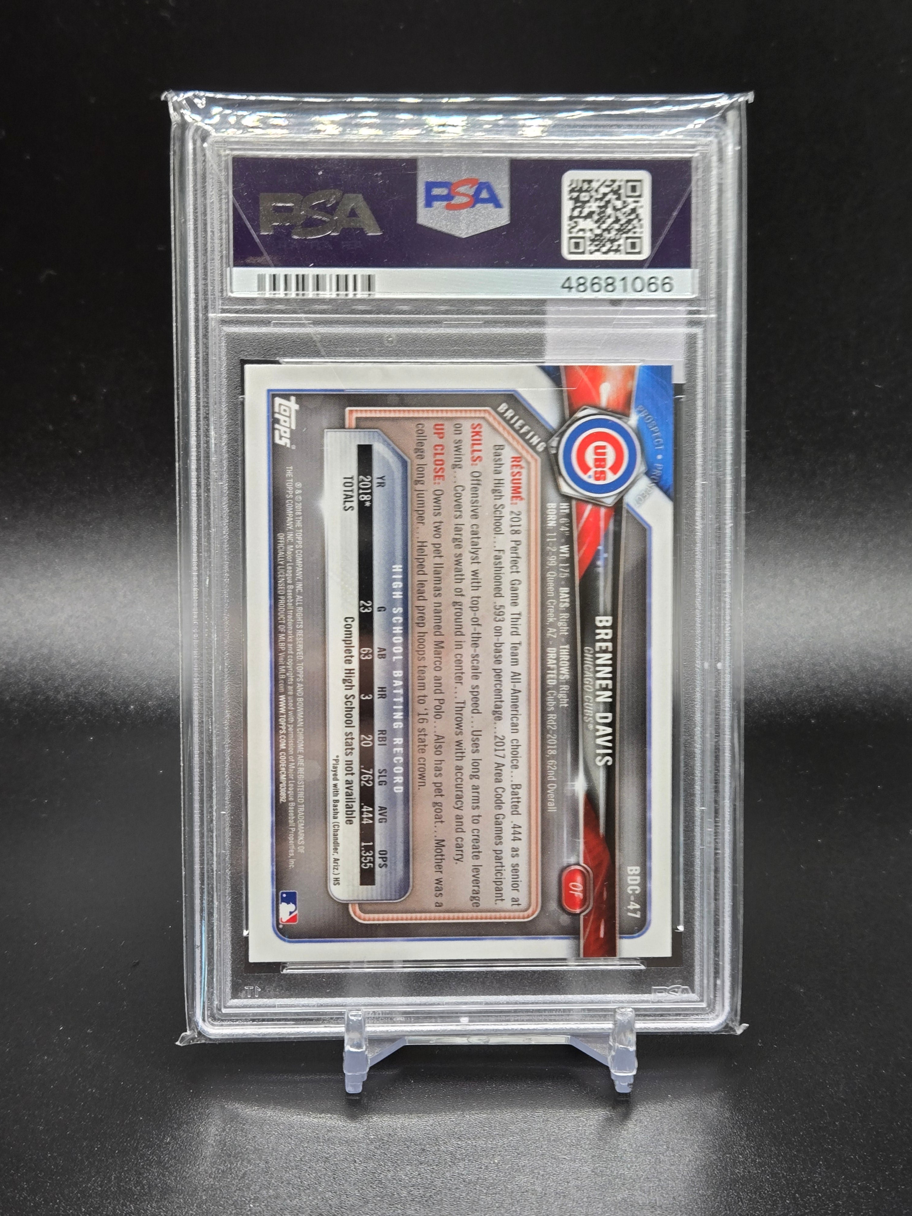 2018 Bowman Draft Brennen Davis Chrome
