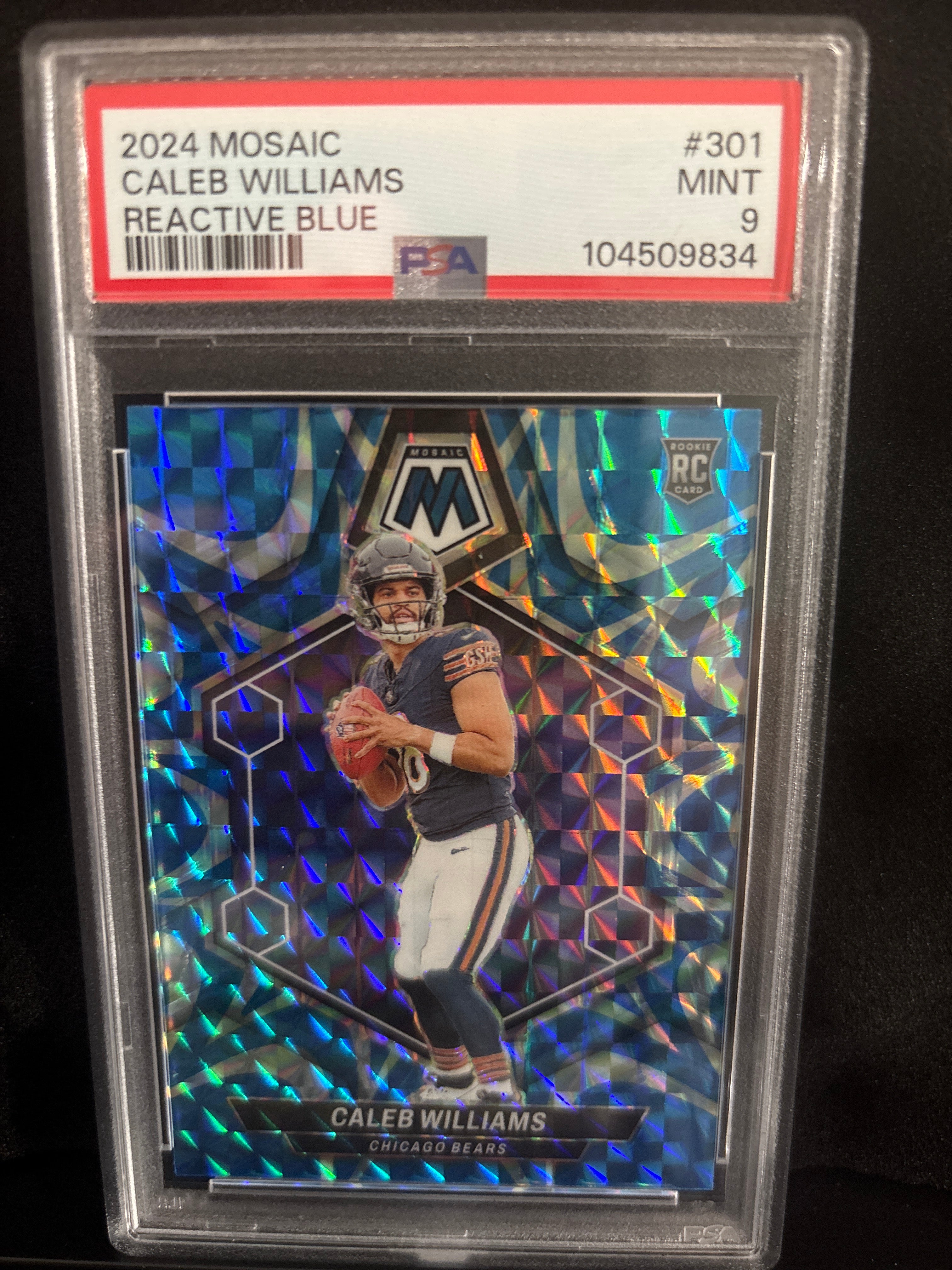 2024 Mosaic Caleb Williams Reactive Blue #301