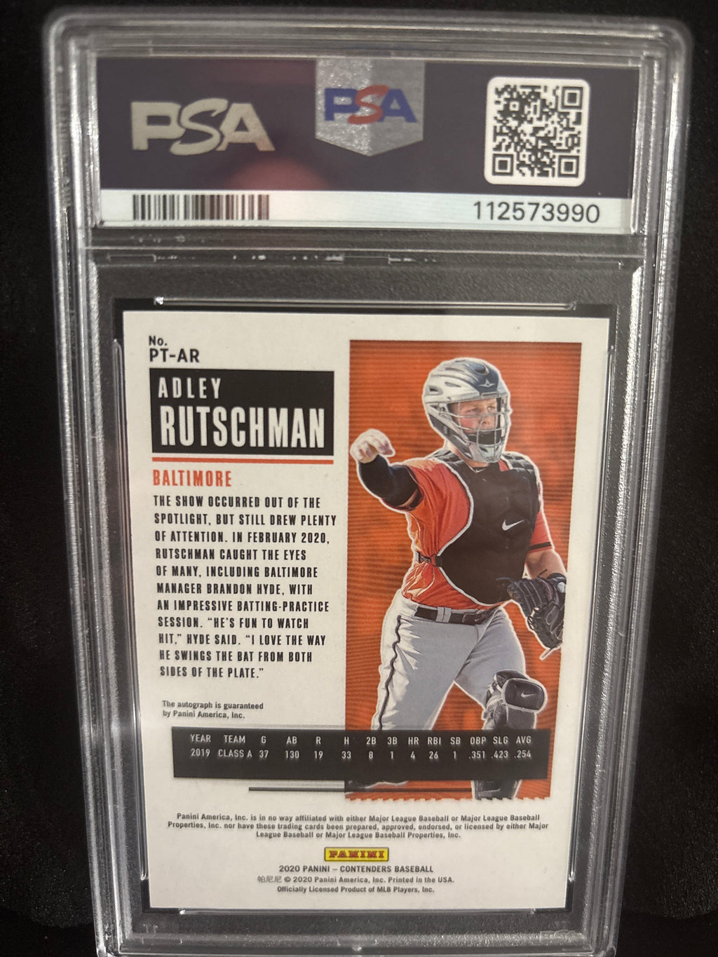 2020 Panini Contenders ADLEY RUTSCHMAN Prospects Ticket Autographs #PTAR