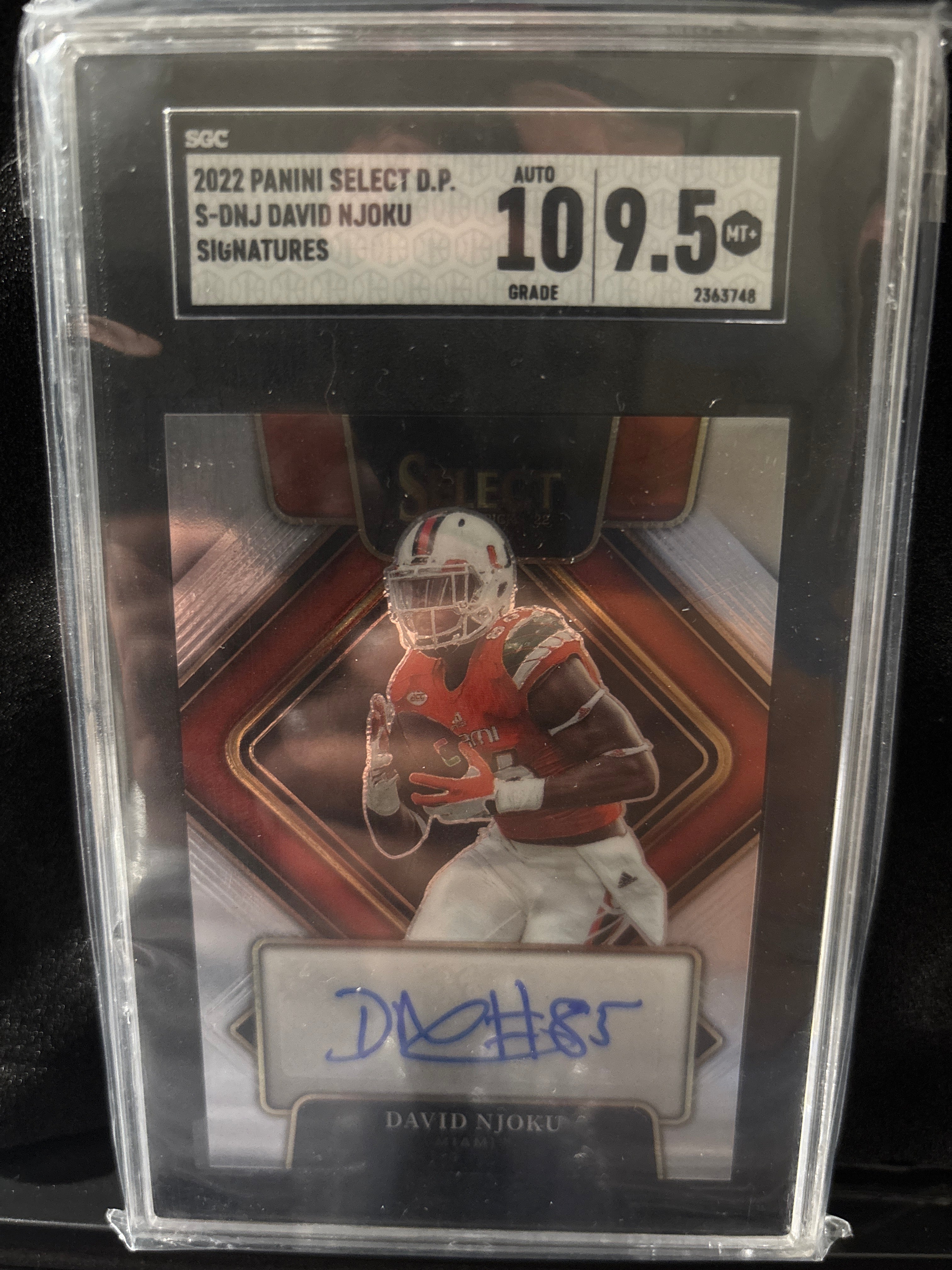 2022 Panini Select Draft Picks David NJoku Signatures #S-DNJ