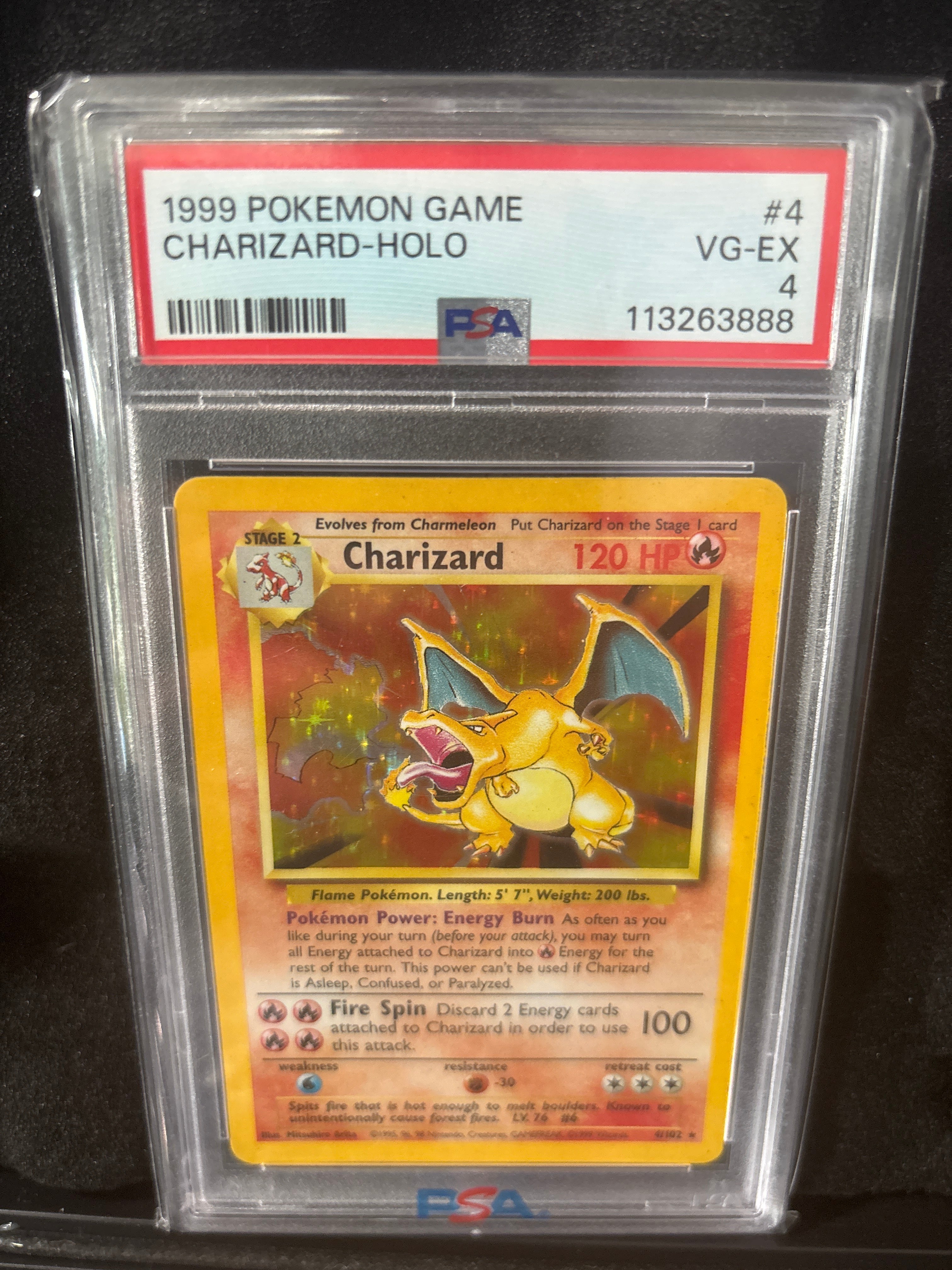 1999 Pokémon Game Charizard Holo #4