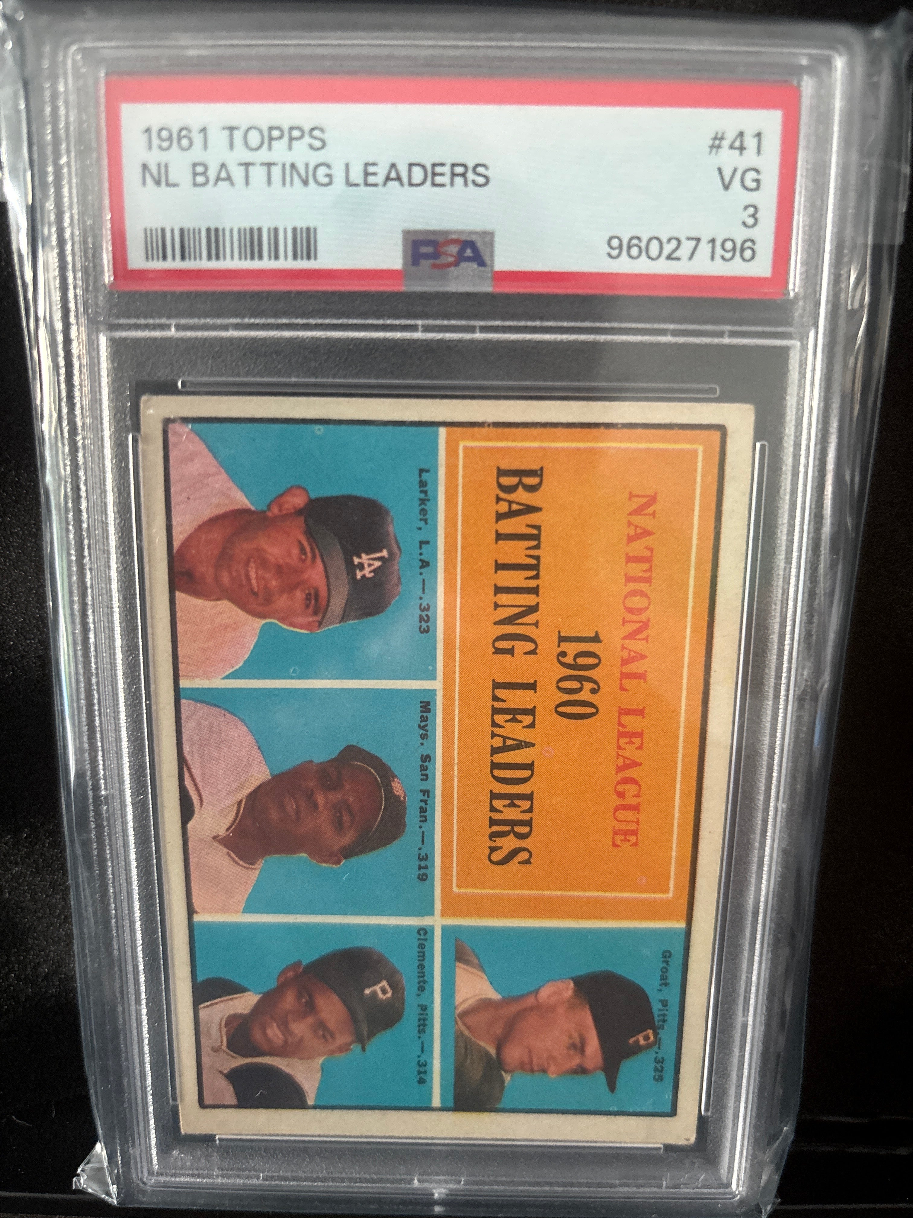 1961 Topps NL Batting Leaders #41
