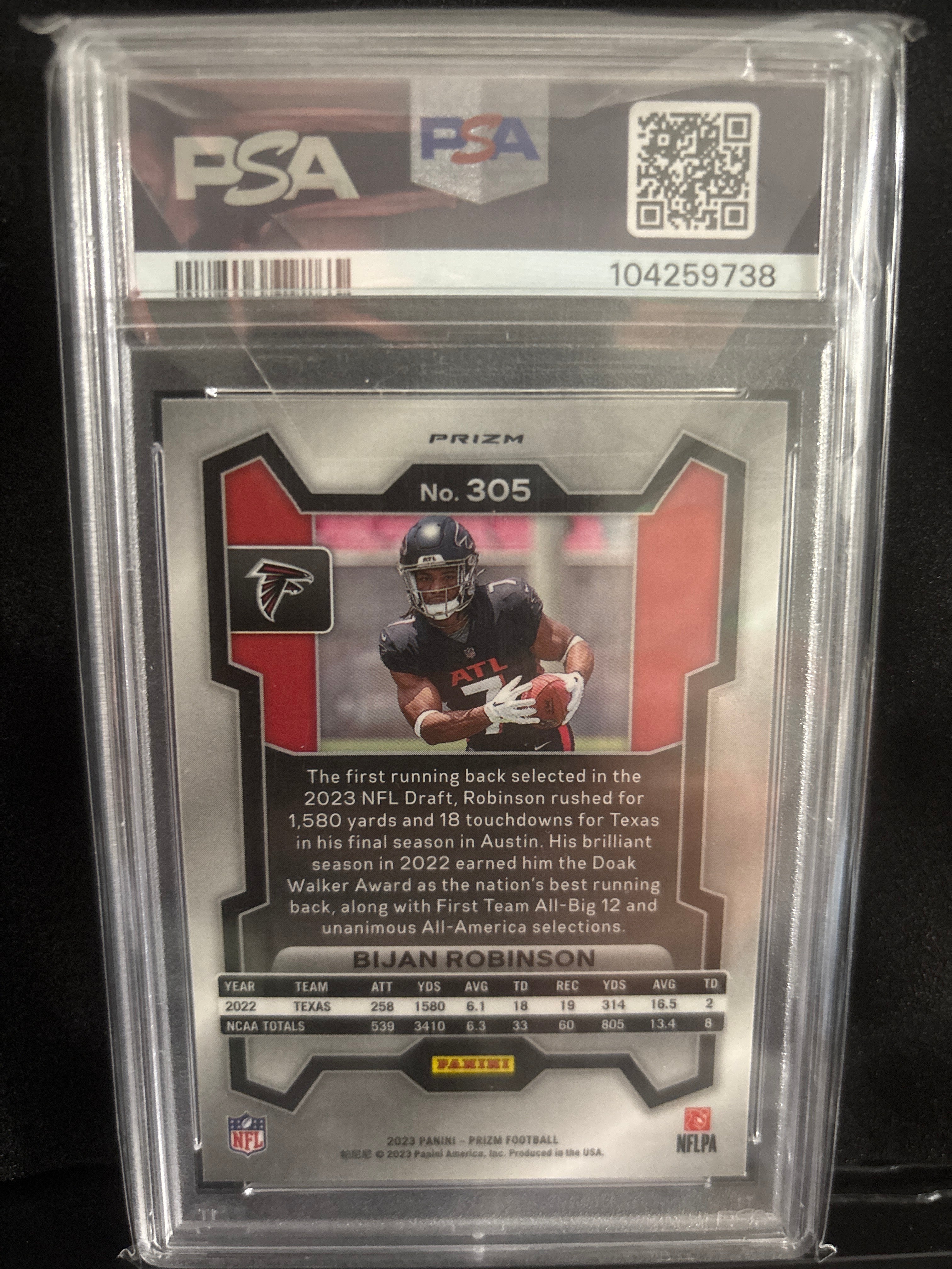 2023 Prizm Bijan Robinson LAZER PRIZM #306