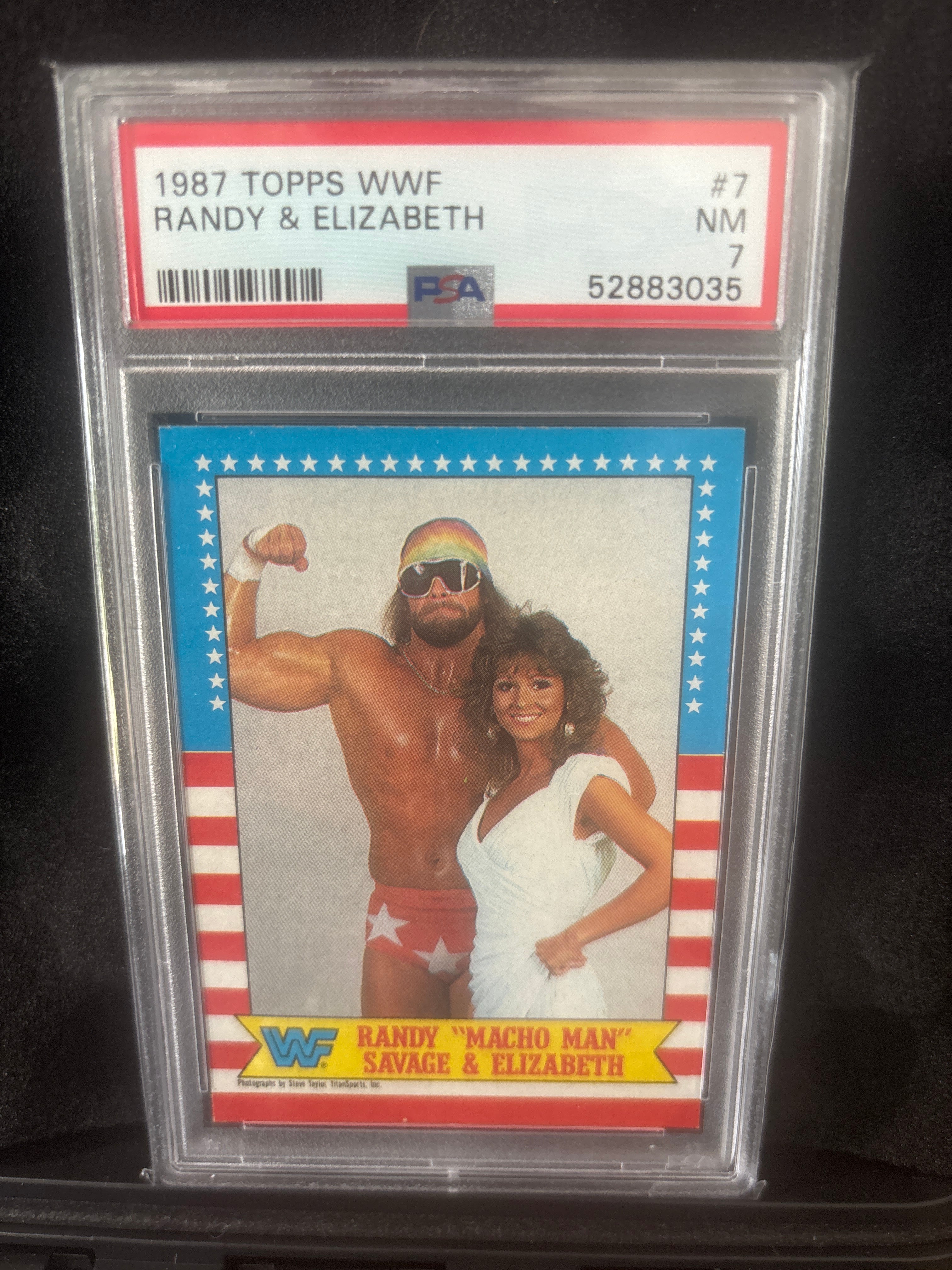 1987 Topps WWF Randy & Elizabeth #7