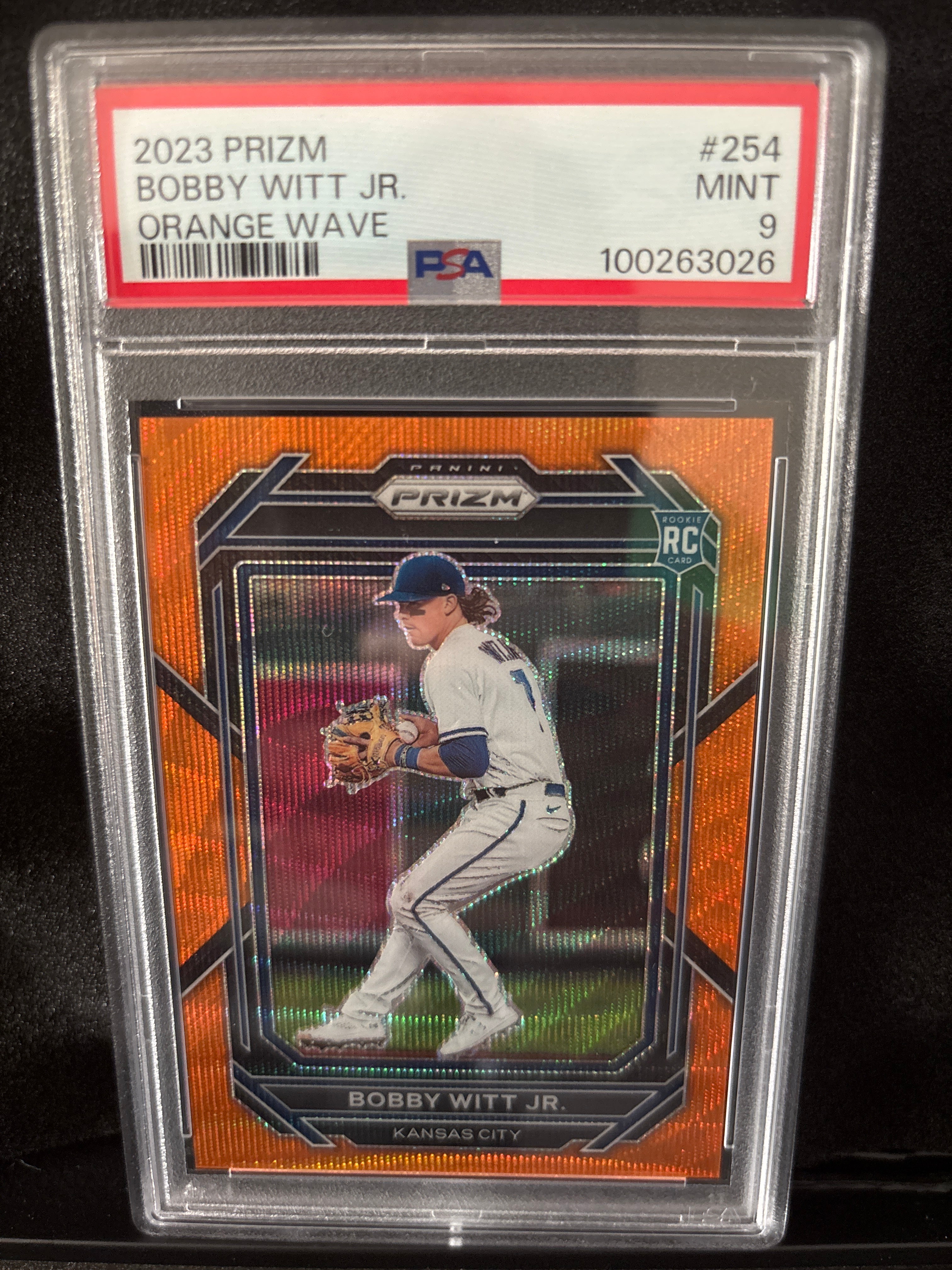 2023 Prizm Bobby Witt Jr Orange Wave #254 #’d 07/50
