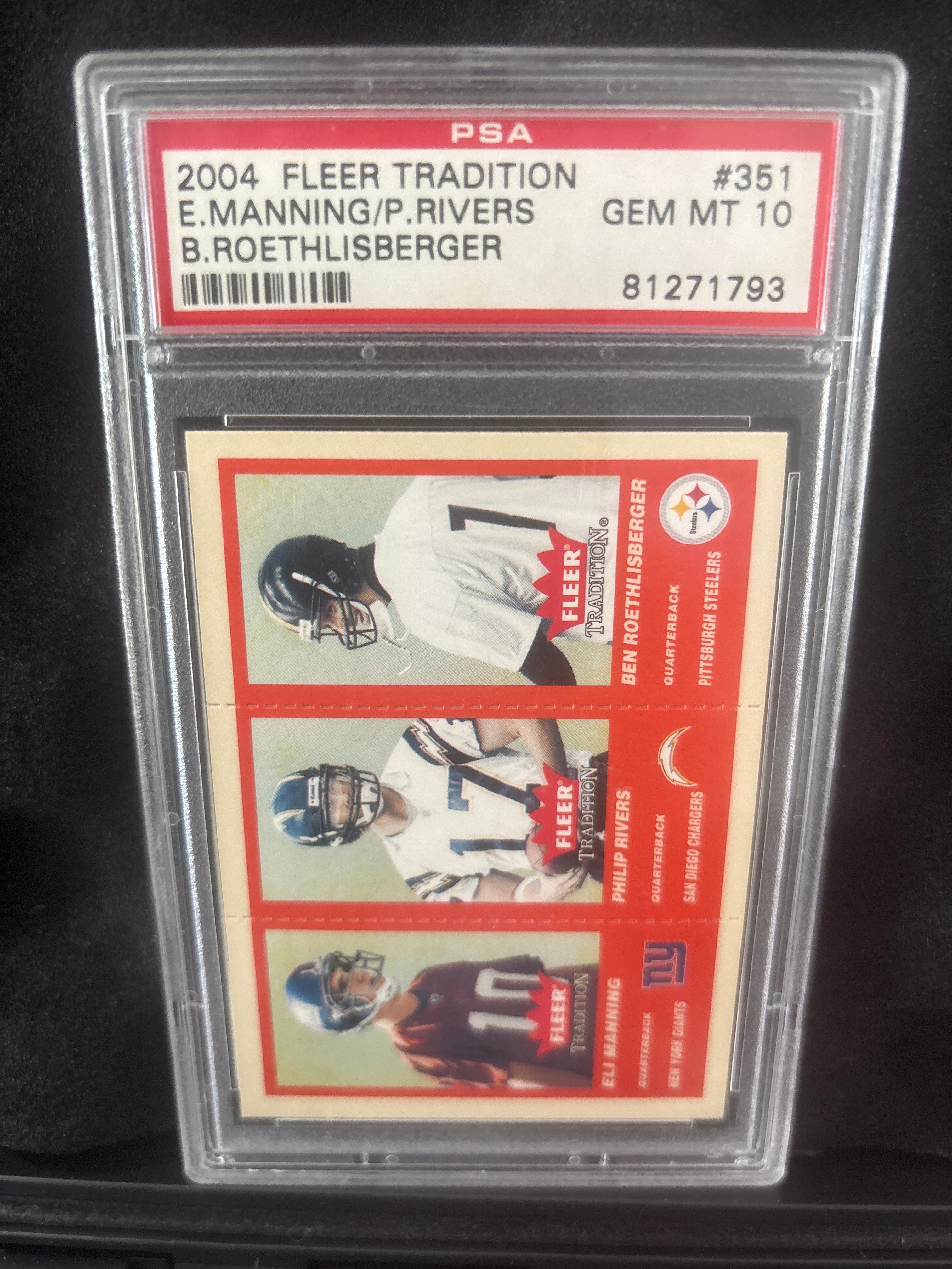 2004 Fleer Tradition Manning/Rivers/Roethlisberger #351