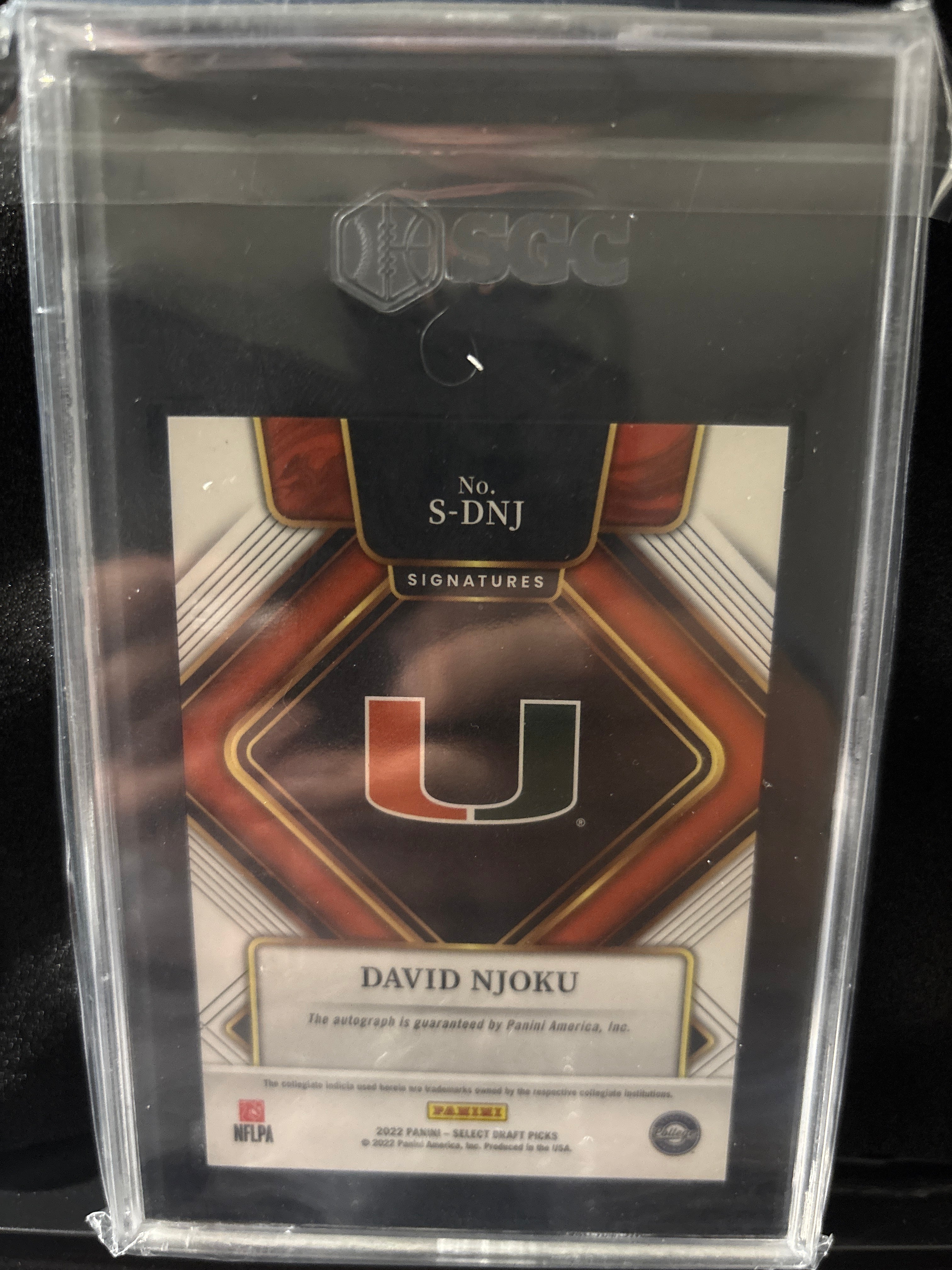 2022 Panini Select Draft Picks David NJoku Signatures #S-DNJ