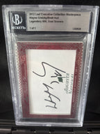 2012 Leaf Exacutive Collection Masterpiece Wayne Gretzky / Brett Hull Legendary NHL GOAL SCORERS 1 of 1 Dual Auto