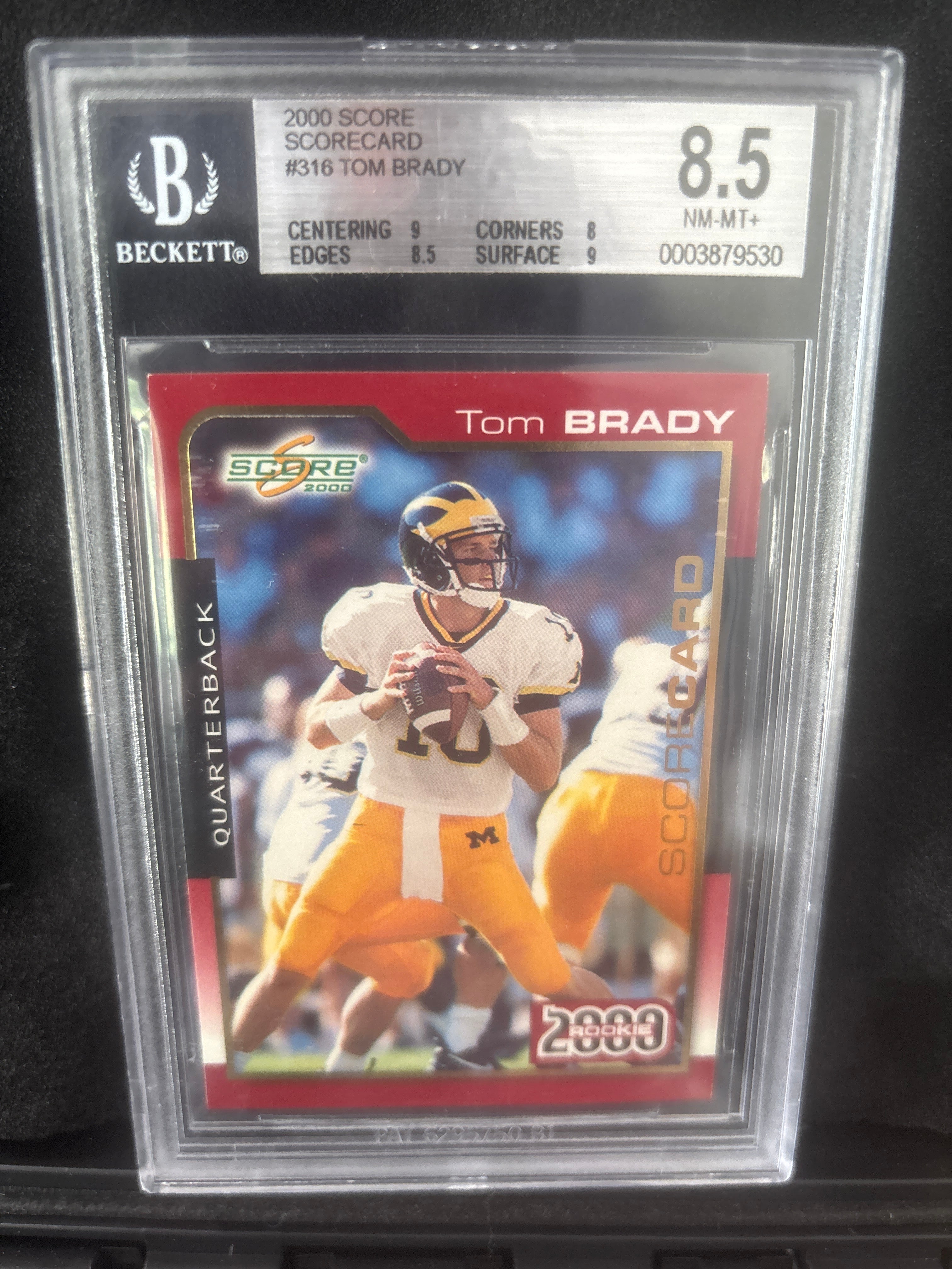 2000 Score SCORECARD Tom Brady #316 #’d/2000