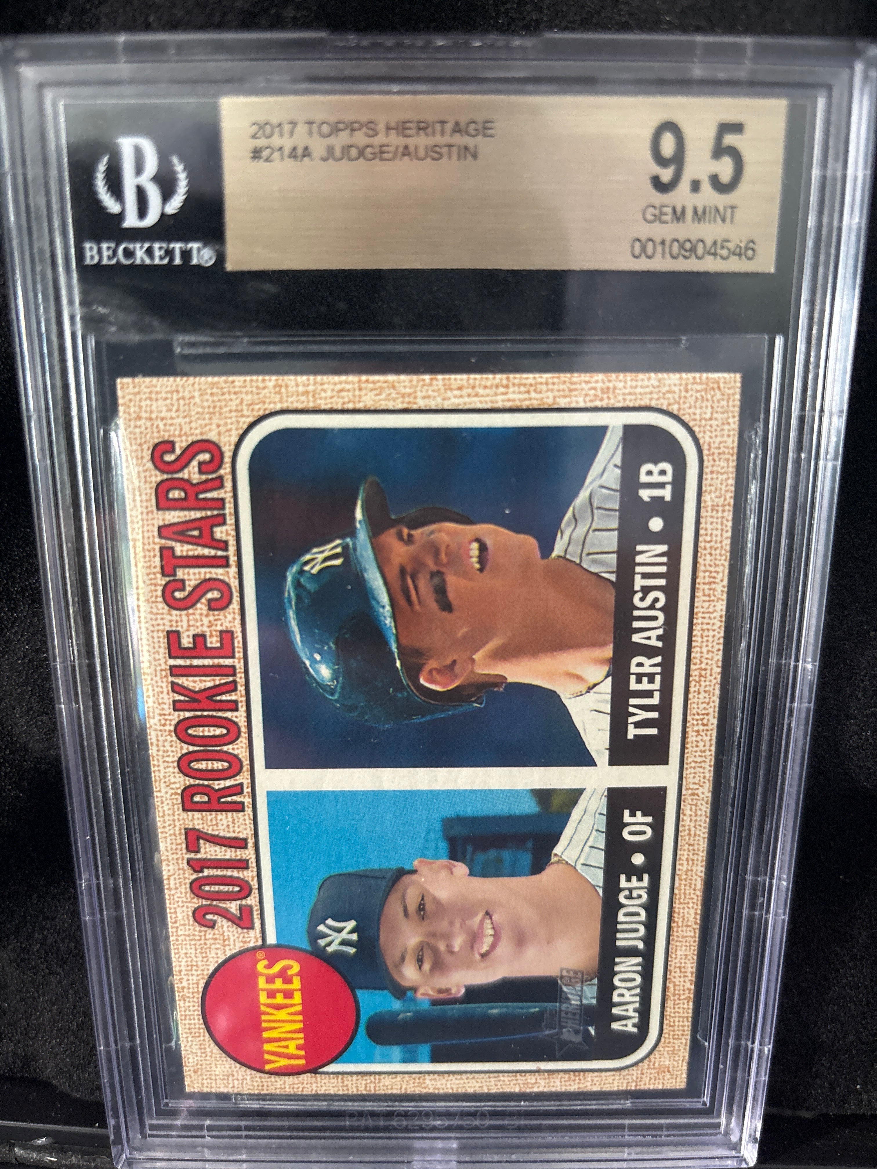 2017 Topps Heritage Aaron Judge / Tyler Austin #214A