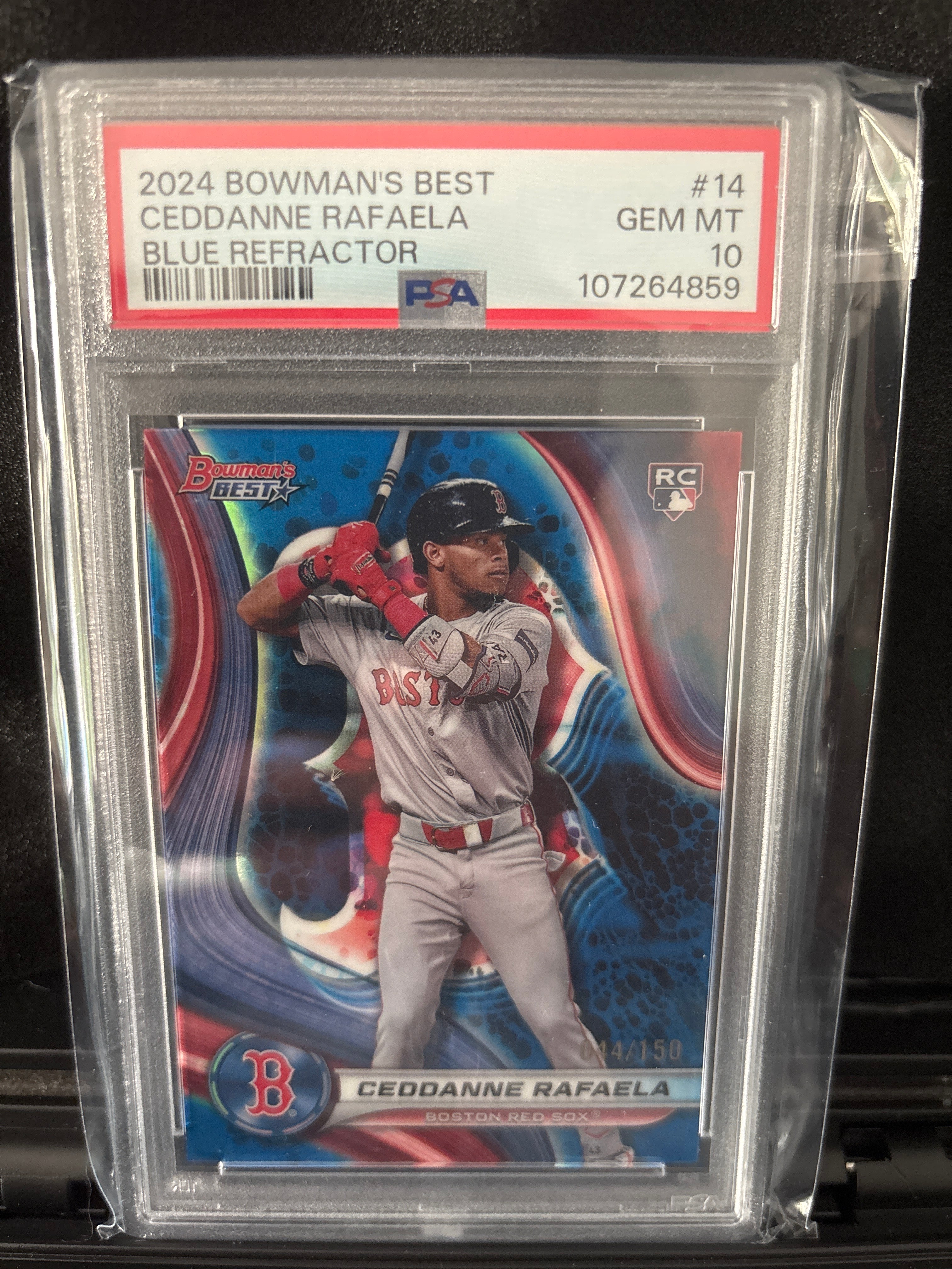 2024 Bowman’s Best Ceddanne Rafaela Blue Refractor #14 #’d 044/150