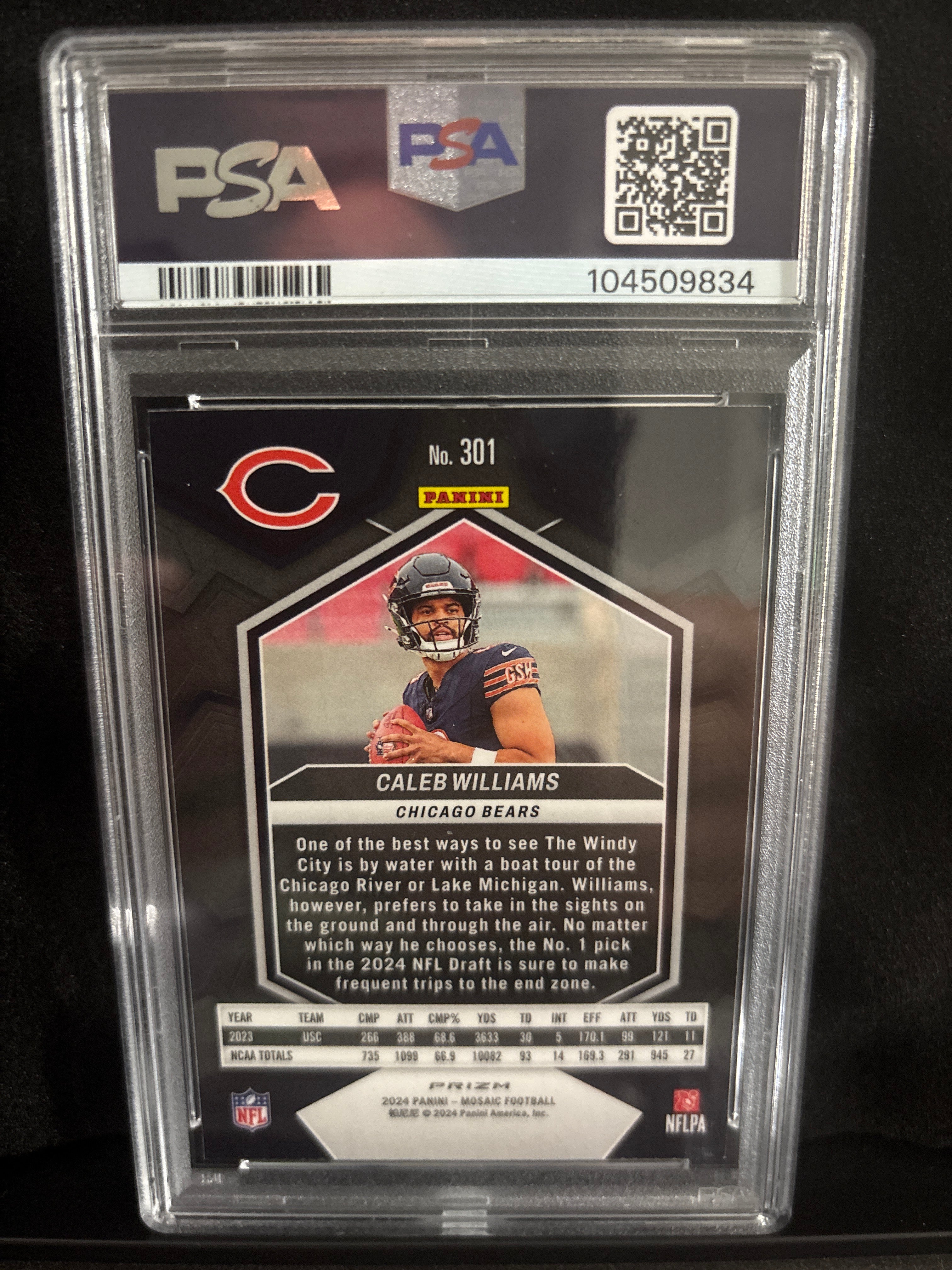 2024 Mosaic Caleb Williams Reactive Blue #301