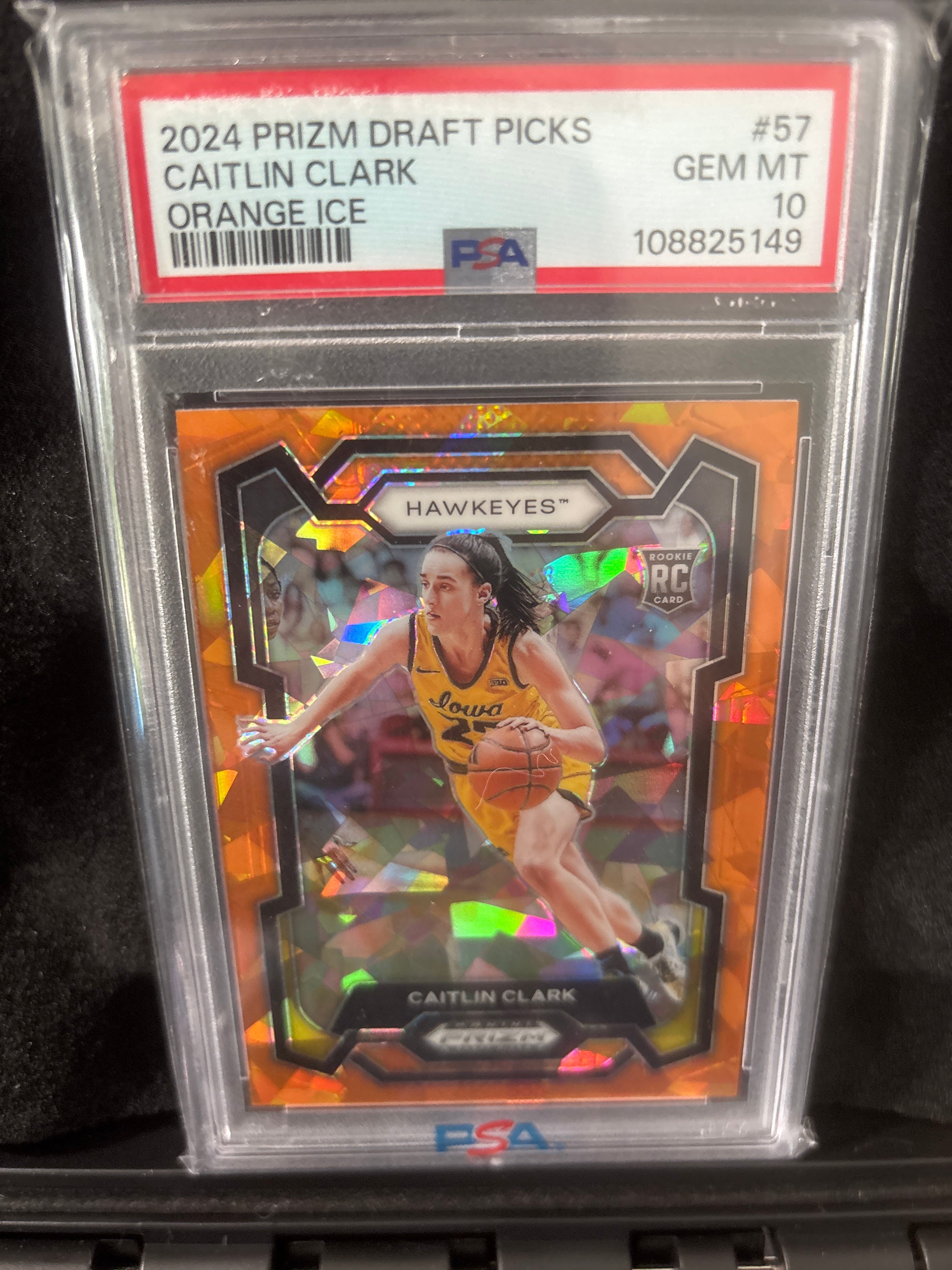 2024 Prizm Draft Picks Caitlin Clark Orange Ice #57