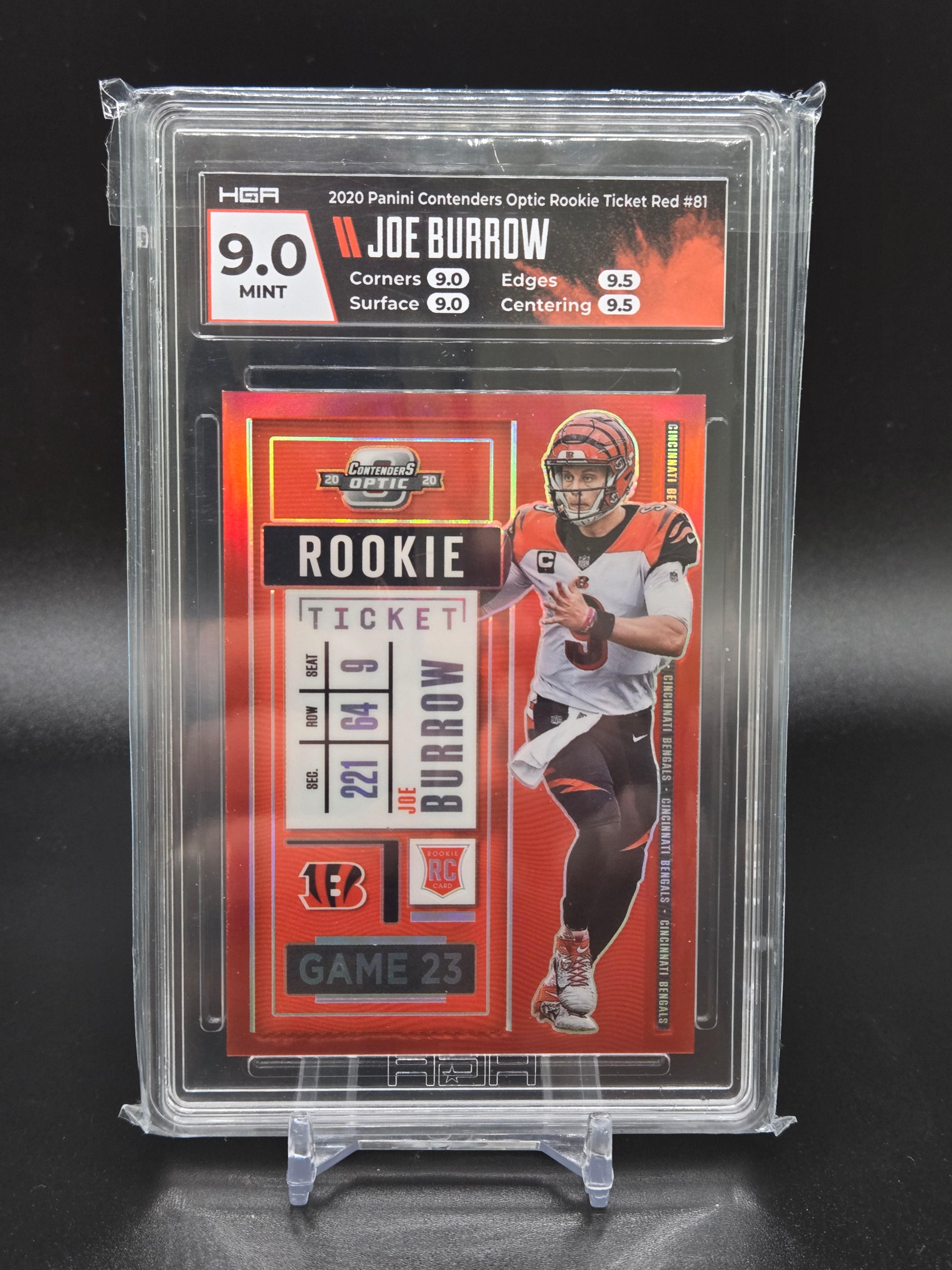 2020 Joe Burrow Contenders Optic Rookie Ticket Red /125