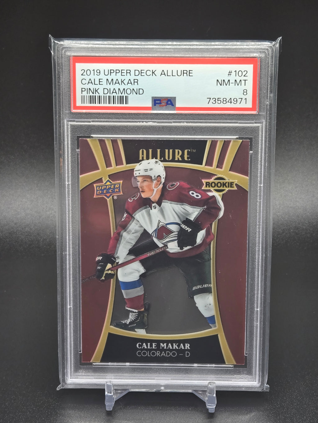 2019 Upper Deck Allure Cale Makar Pink Diamond #102