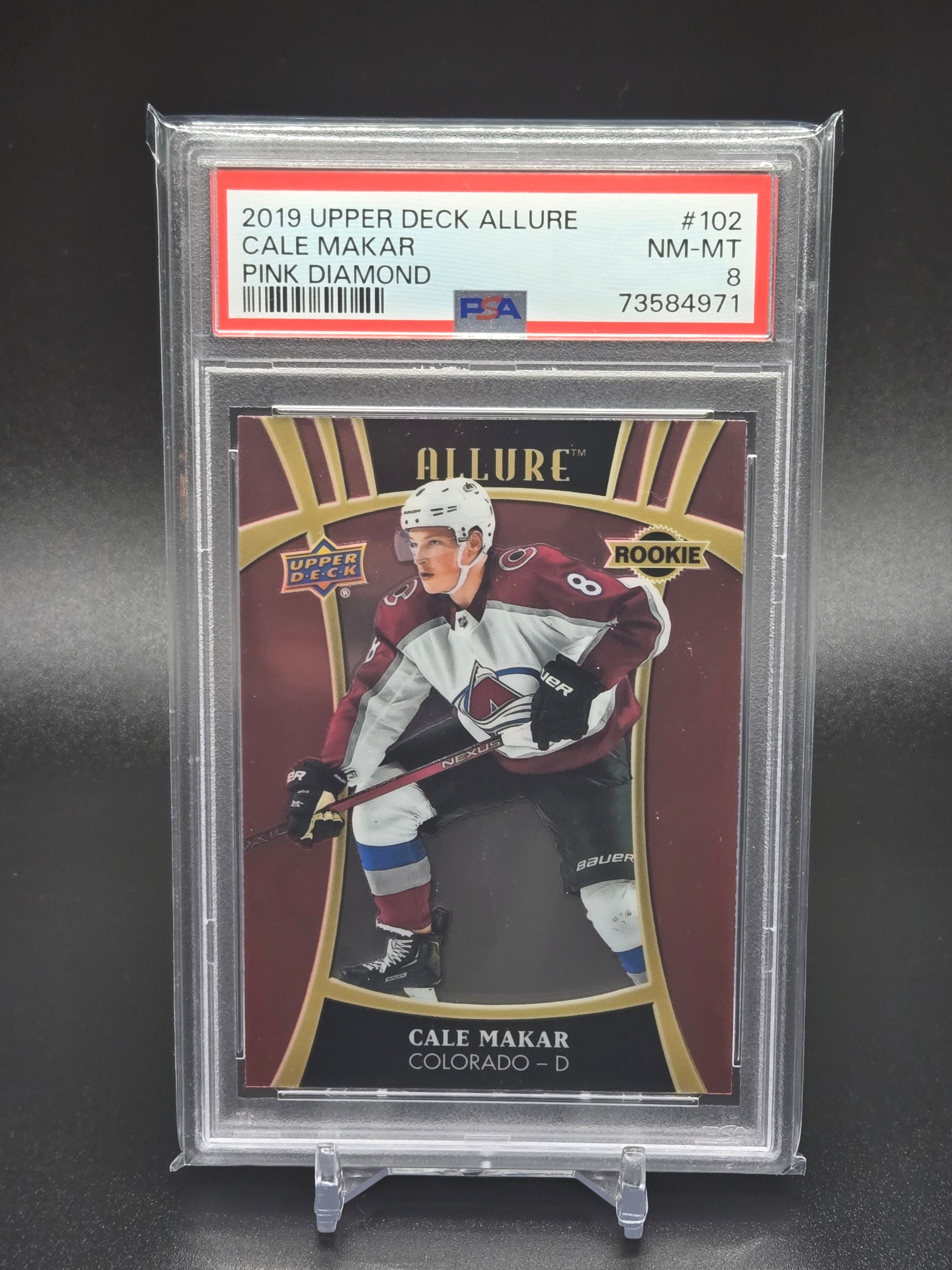 2019 Upper Deck Allure Cale Makar Pink Diamond #102