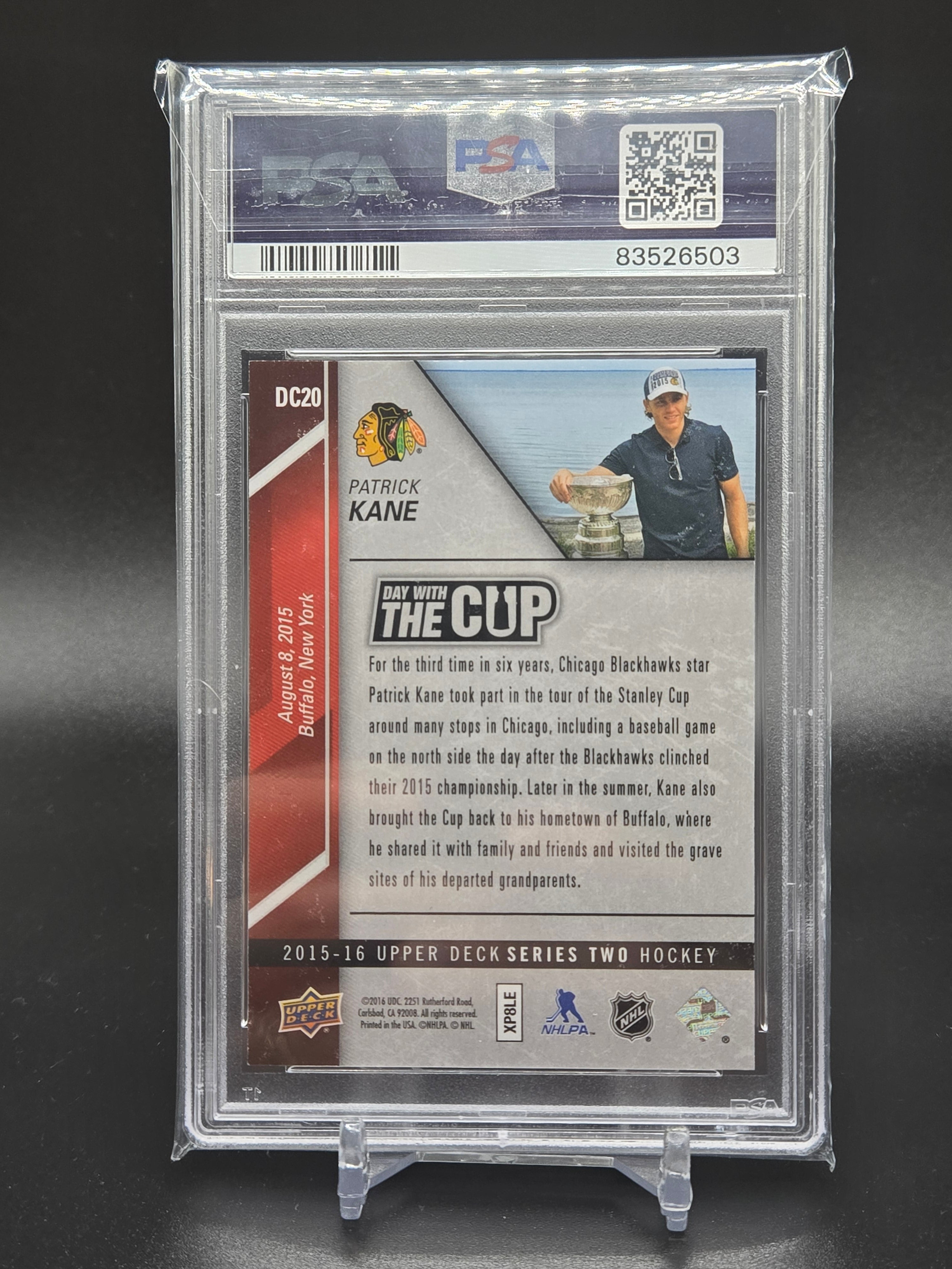 2015 Upper Deck Patrick Kane Day With The Cup #DC20
